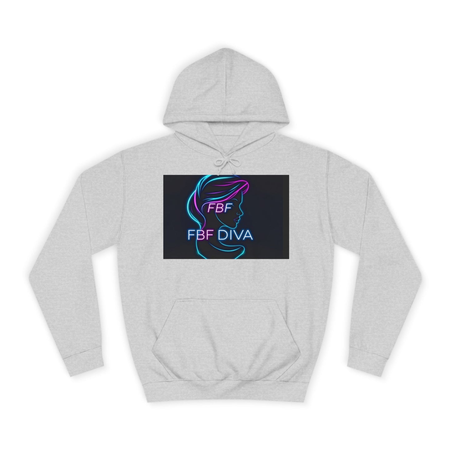Neon FBF College Hoodie, Unisex Streetwear, Stylish Campus Apparel, Cozy Gift for Students, Trendy College Wear, FBF Diva Hoodie