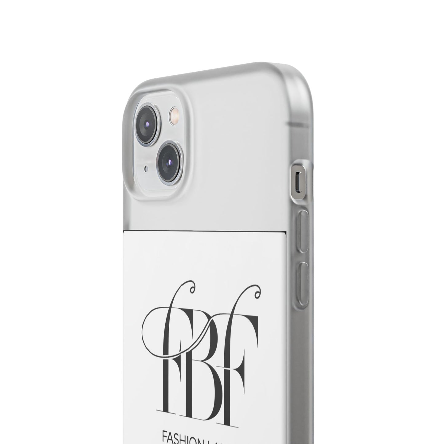 Chic Flexi Phone Case with Fashion Label Design