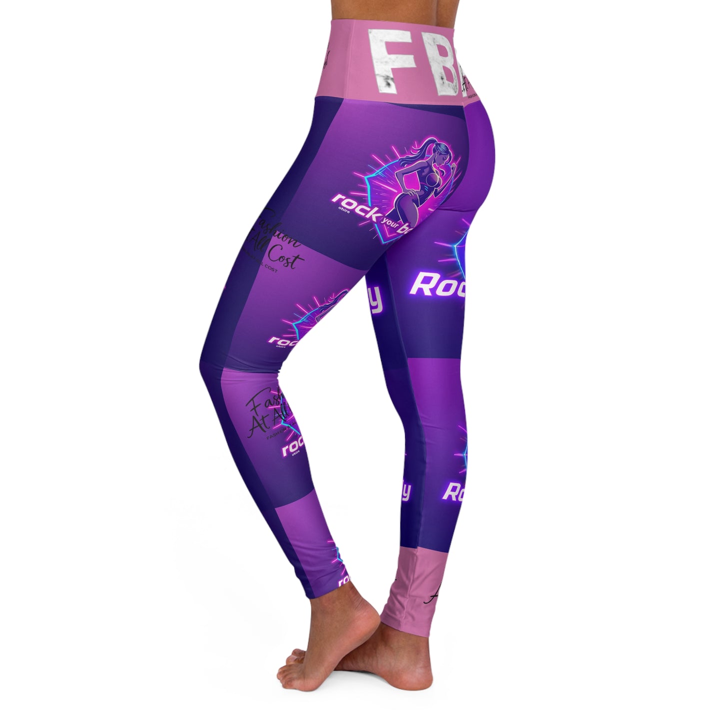 Rock Your Body High Waisted Yoga Leggings, Workout Leggings, Fitness Apparel, Athleisure Pants, Activewear, Gift for Her