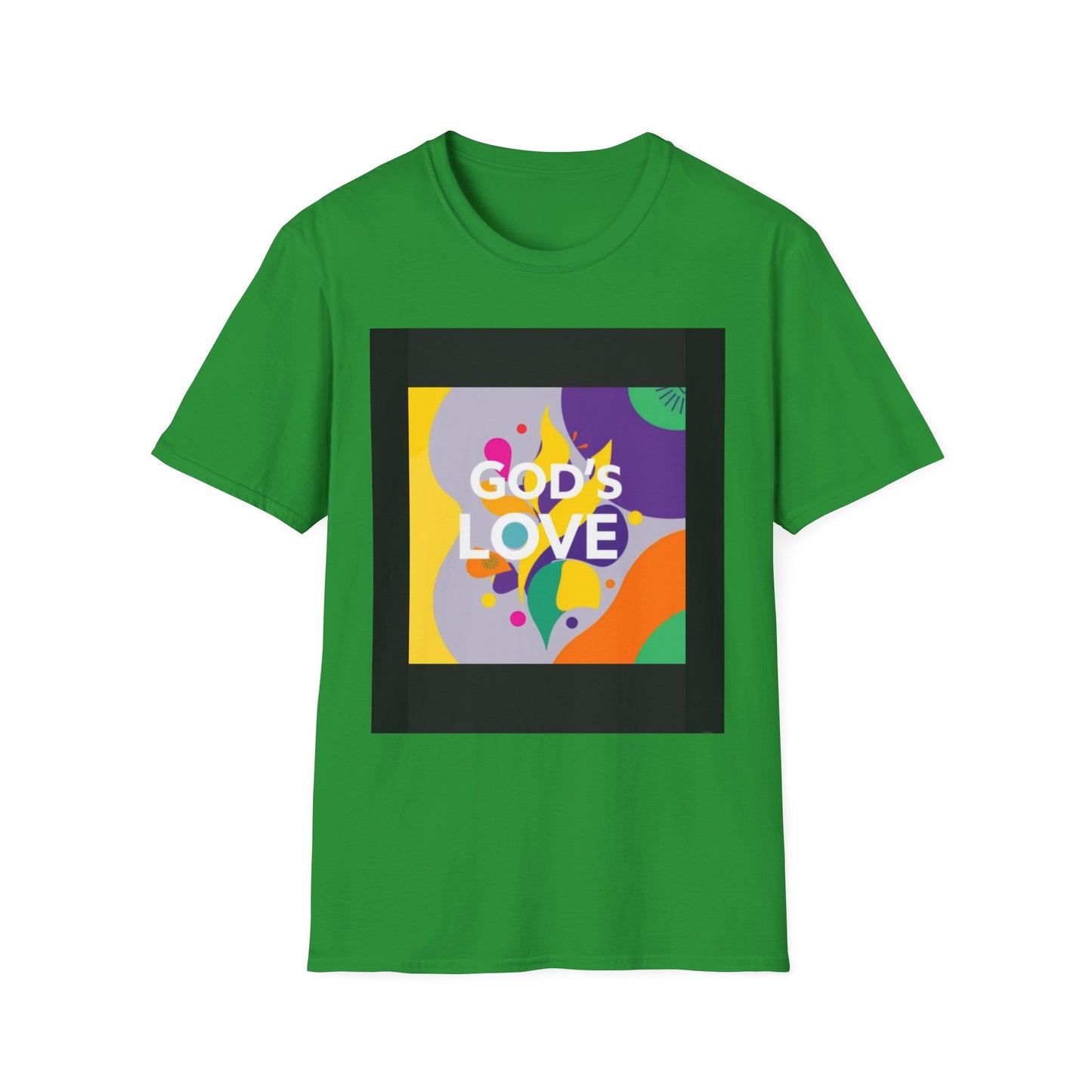Unisex Softstyle T-Shirt with God's Love Design, Faith Shirt, Inspirational Tee, Christian Apparel, Gift for Believers, Everyday Wear