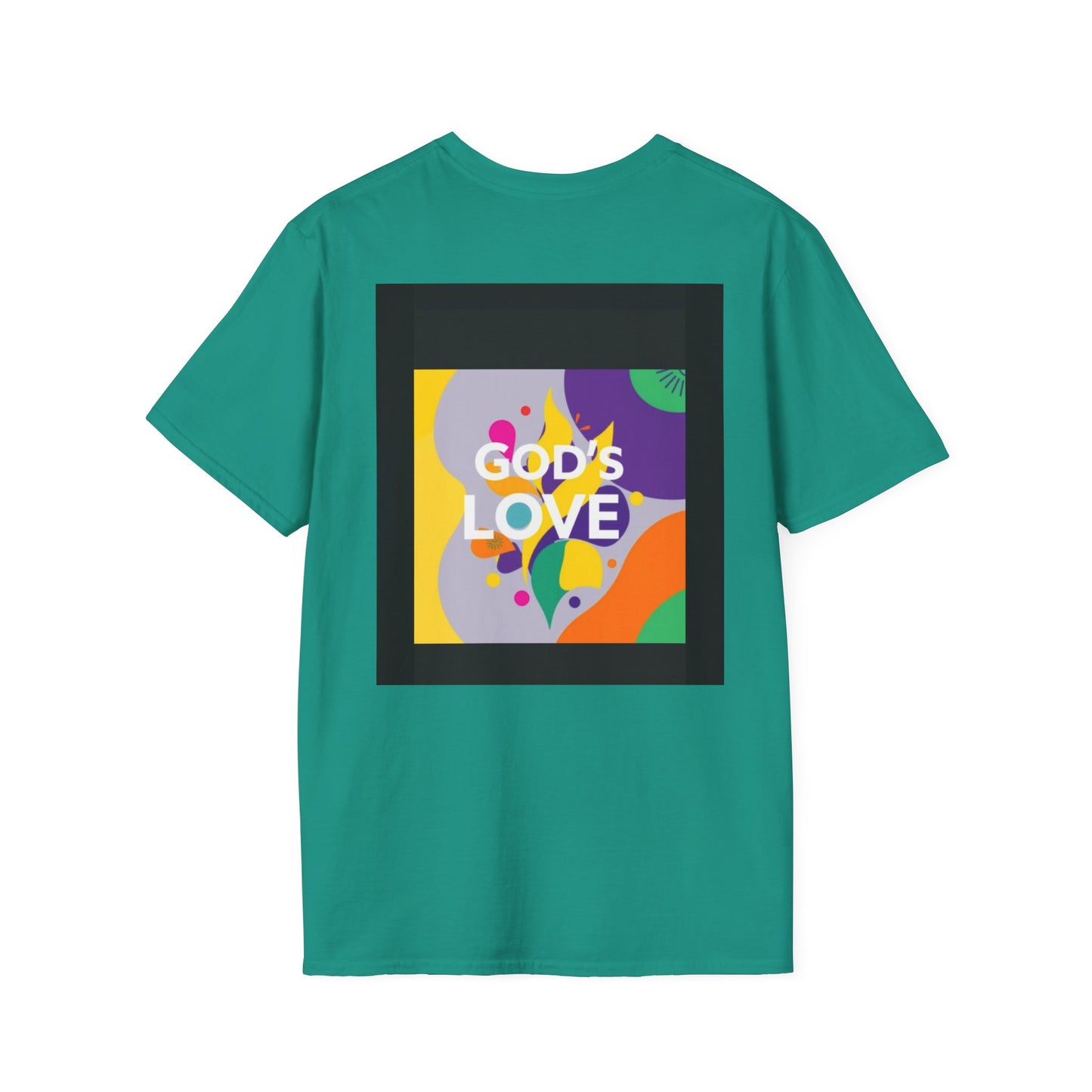 Unisex Softstyle T-Shirt with God's Love Design, Faith Shirt, Inspirational Tee, Christian Apparel, Gift for Believers, Everyday Wear