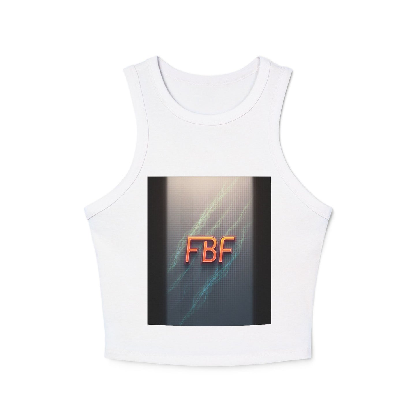 Stylish Women's Micro Rib Racer Tank Top - FBF, Italia, Casual Wear, Summer Outfits, Beach Ready, Drink Enthusiasts