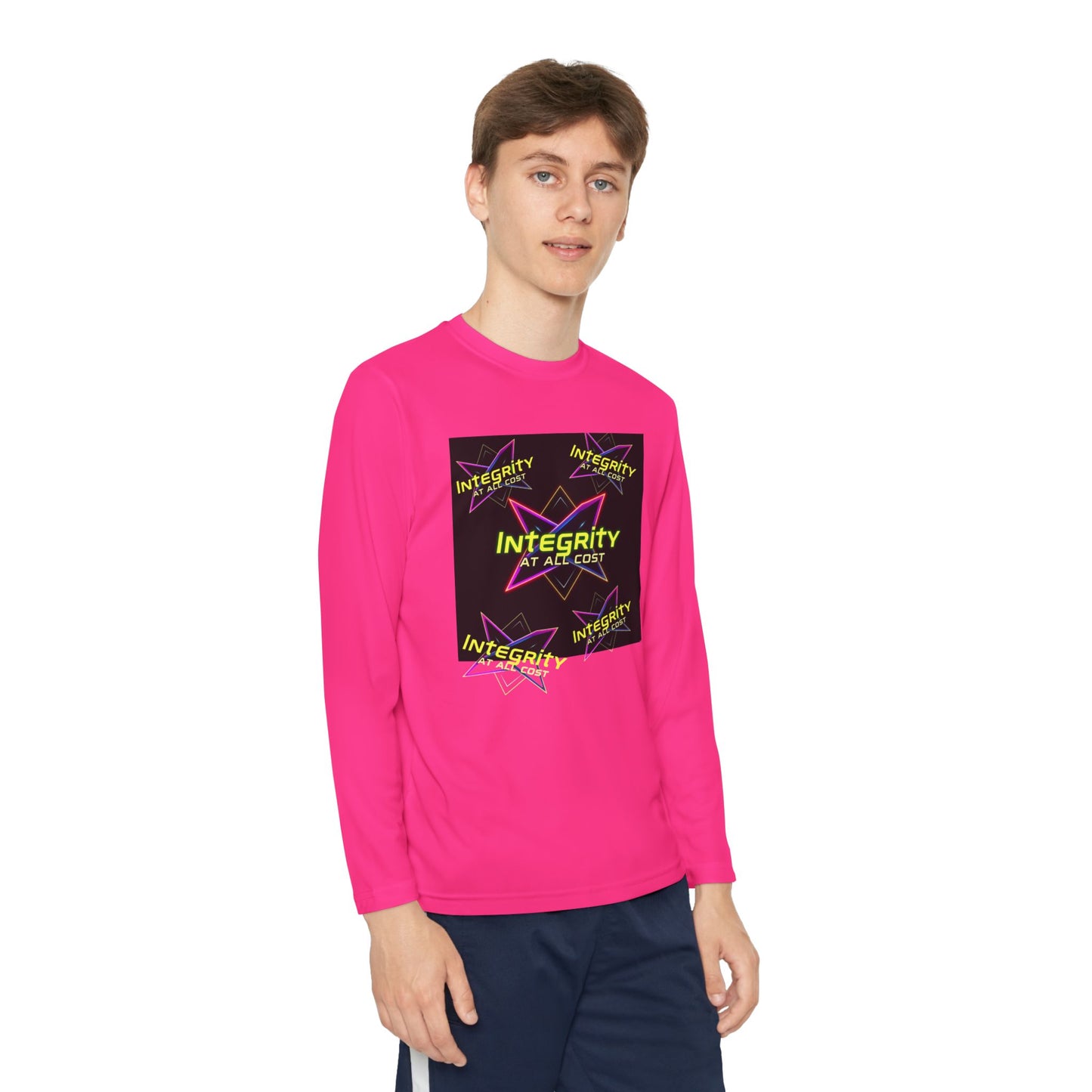 Integrity Youth Long Sleeve Tee, Cool Graphic Shirt, Motivational Apparel, Perfect for Sports, Birthday Gift