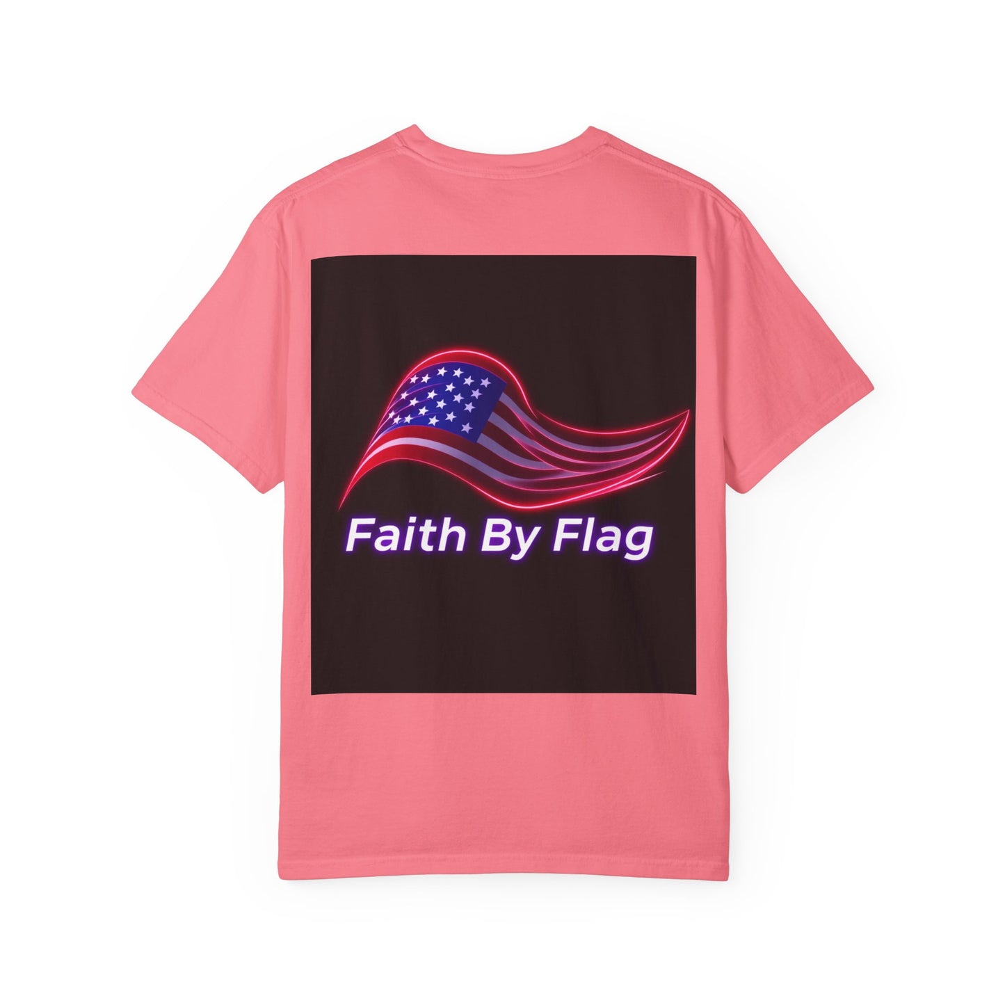 Patriotic T-Shirt with Eagle Graphic | Faith By Flag Tee, Unisex Apparel, Independence Day Shirt, Casual Wear, Gift for Veterans