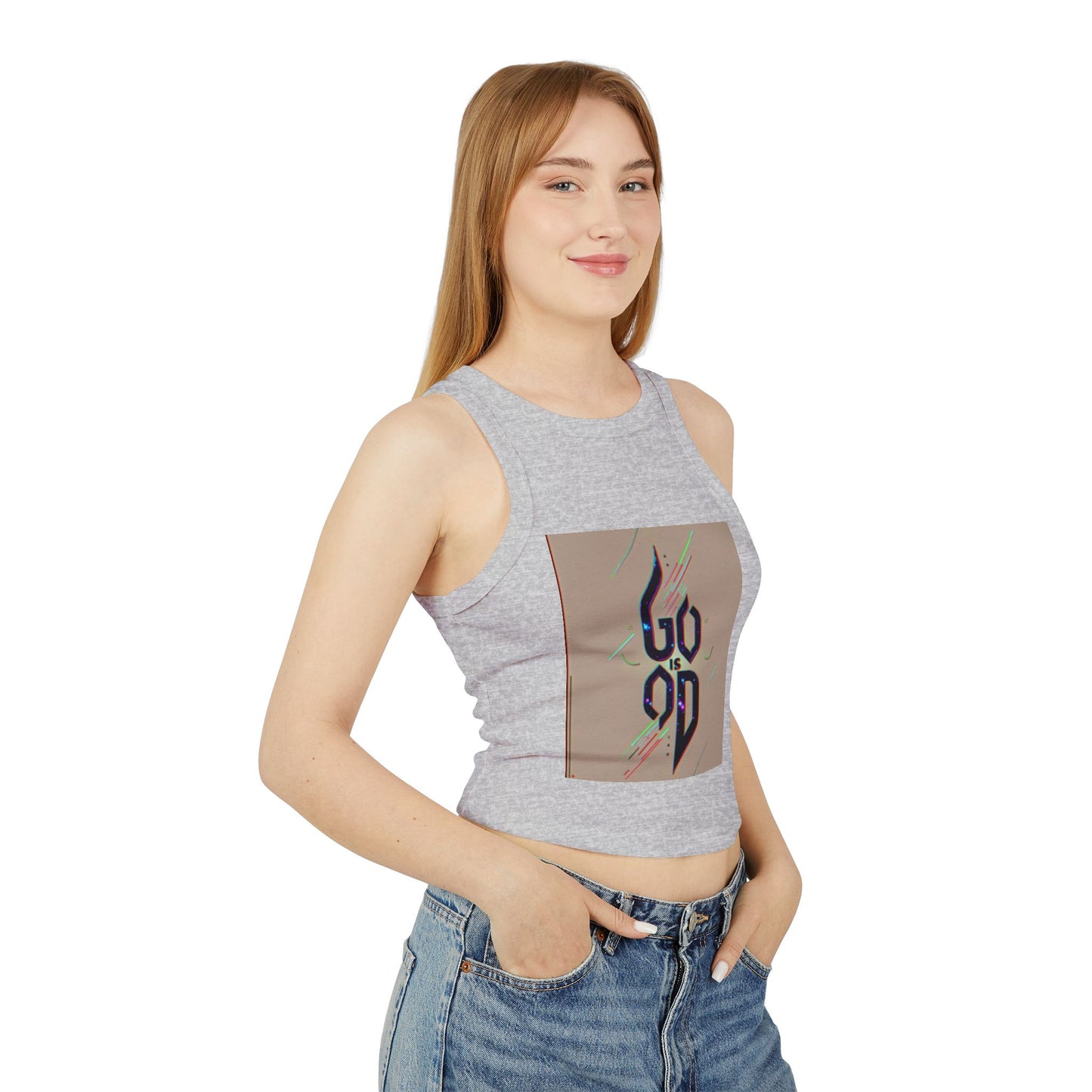 Inspirational Women's Micro Rib Racer Tank Top, Empowerment Tee, Motivational Workout Shirt, Stylish Athleisure Top, Gift for Her