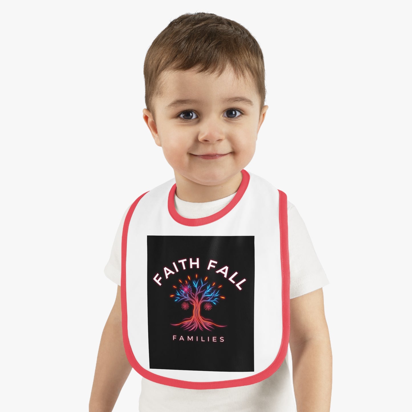 Baby Bib with Faith Fall Tree Design, Cute Baby Feeding Bib, Family Gift, Toddler Fashion, Fall Baby Shower Gift, Nursery Decor