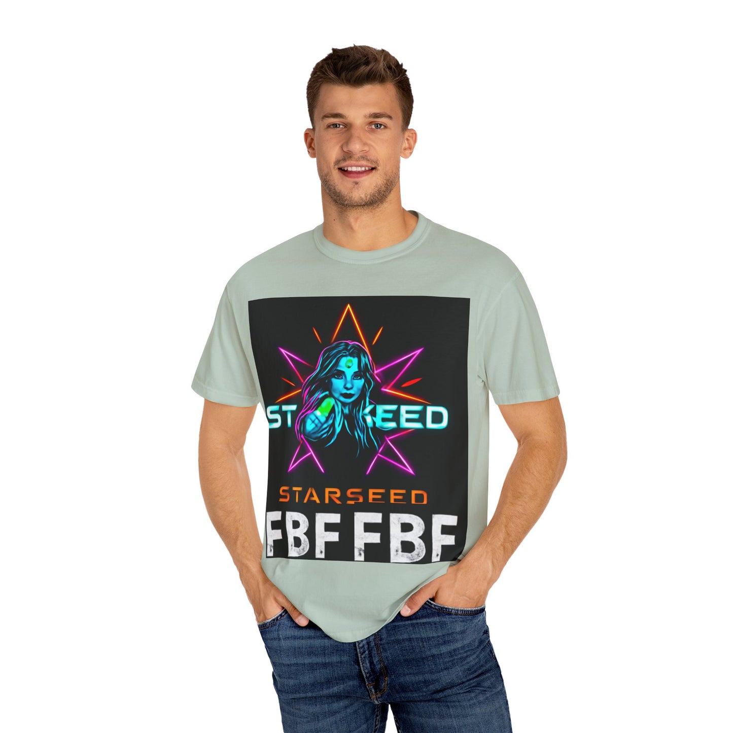 Neon Graphic T-Shirt - Starseed FBF Tee, Unisex Fashion, Cool Gift, Festival Wear, Retro Style, Casual Streetwear