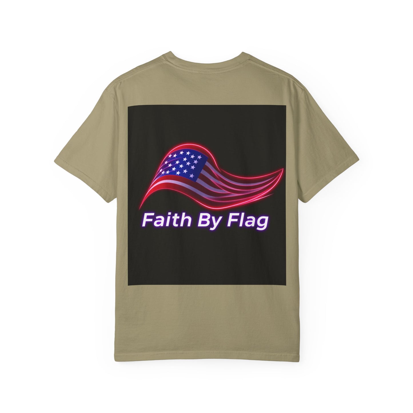 Patriotic T-Shirt with Eagle Graphic | Faith By Flag Tee, Unisex Apparel, Independence Day Shirt, Casual Wear, Gift for Veterans