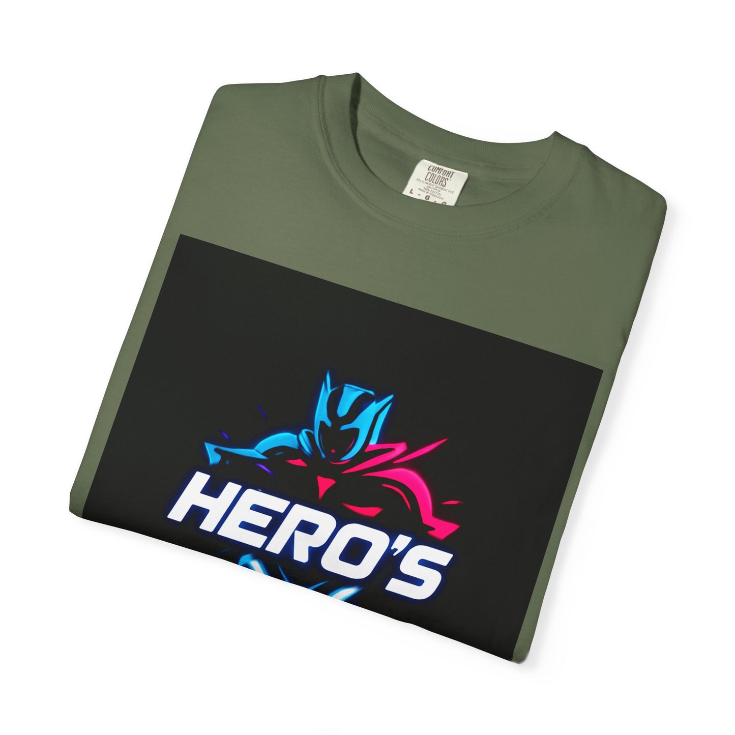 Hero's Unisex Garment-Dyed T-shirt, Casual Tee, Perfect for Gifting, Comic Fans, Hero Celebrations, Graphic Tee, Everyday Wear