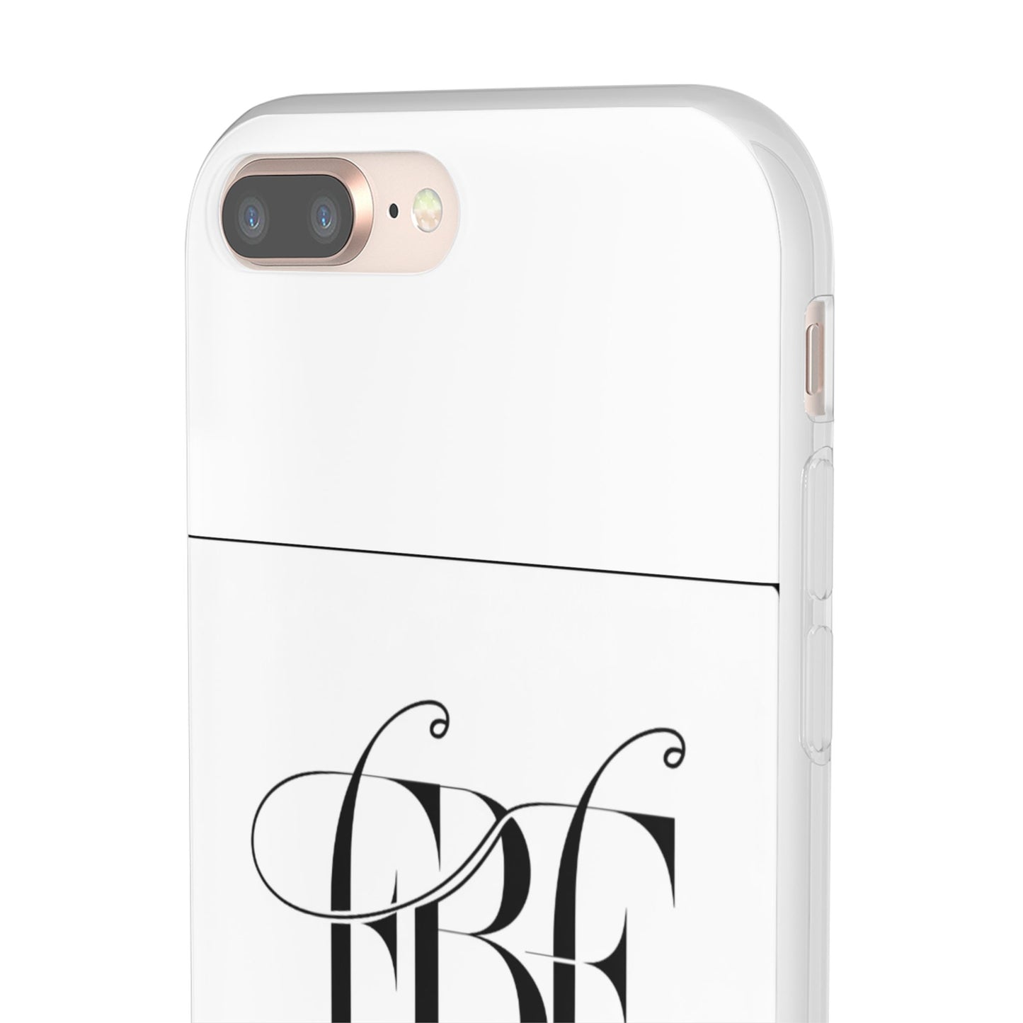 Chic Flexi Phone Case with Fashion Label Design