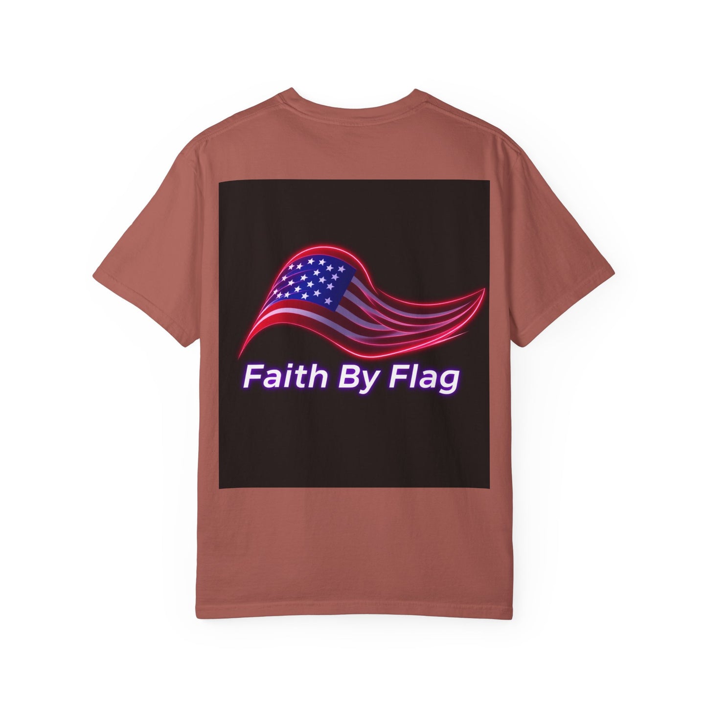 Patriotic T-Shirt with Eagle Graphic | Faith By Flag Tee, Unisex Apparel, Independence Day Shirt, Casual Wear, Gift for Veterans