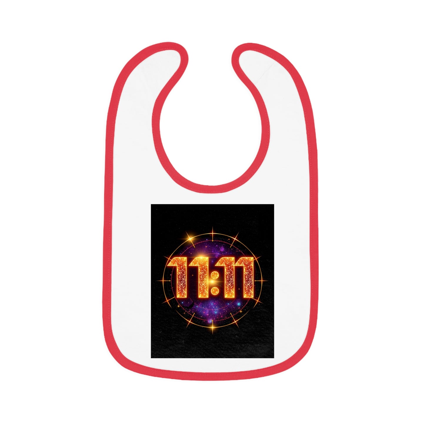 Sparkly 11:11 Baby Bib - Cute Gift for Newborns, Baby Shower, Birthday, Snacks & Meal Time