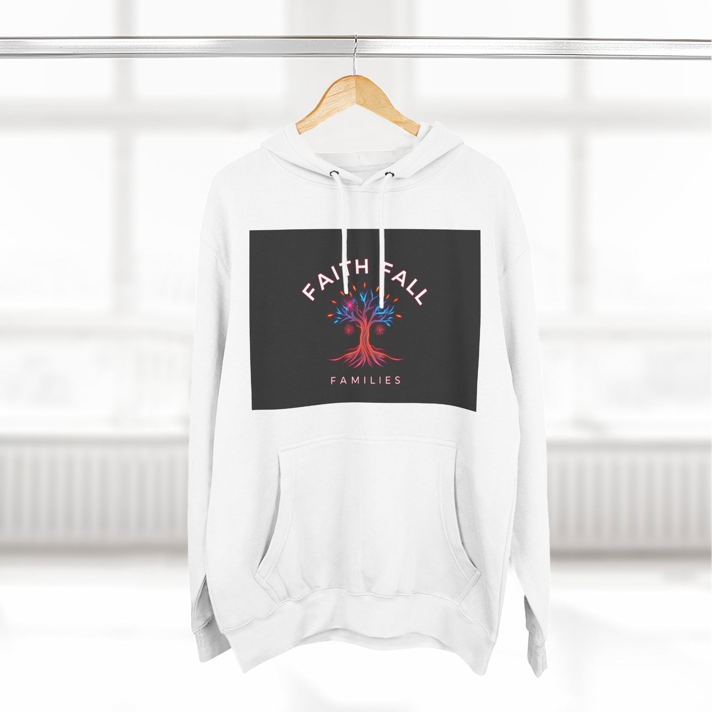 Faith Fall Families Fleece Hoodie, Gift for Faithful Friends, Cozy Layer, Casual Wear, Fall Fashion, Trendy Outfits, Family Gatherings