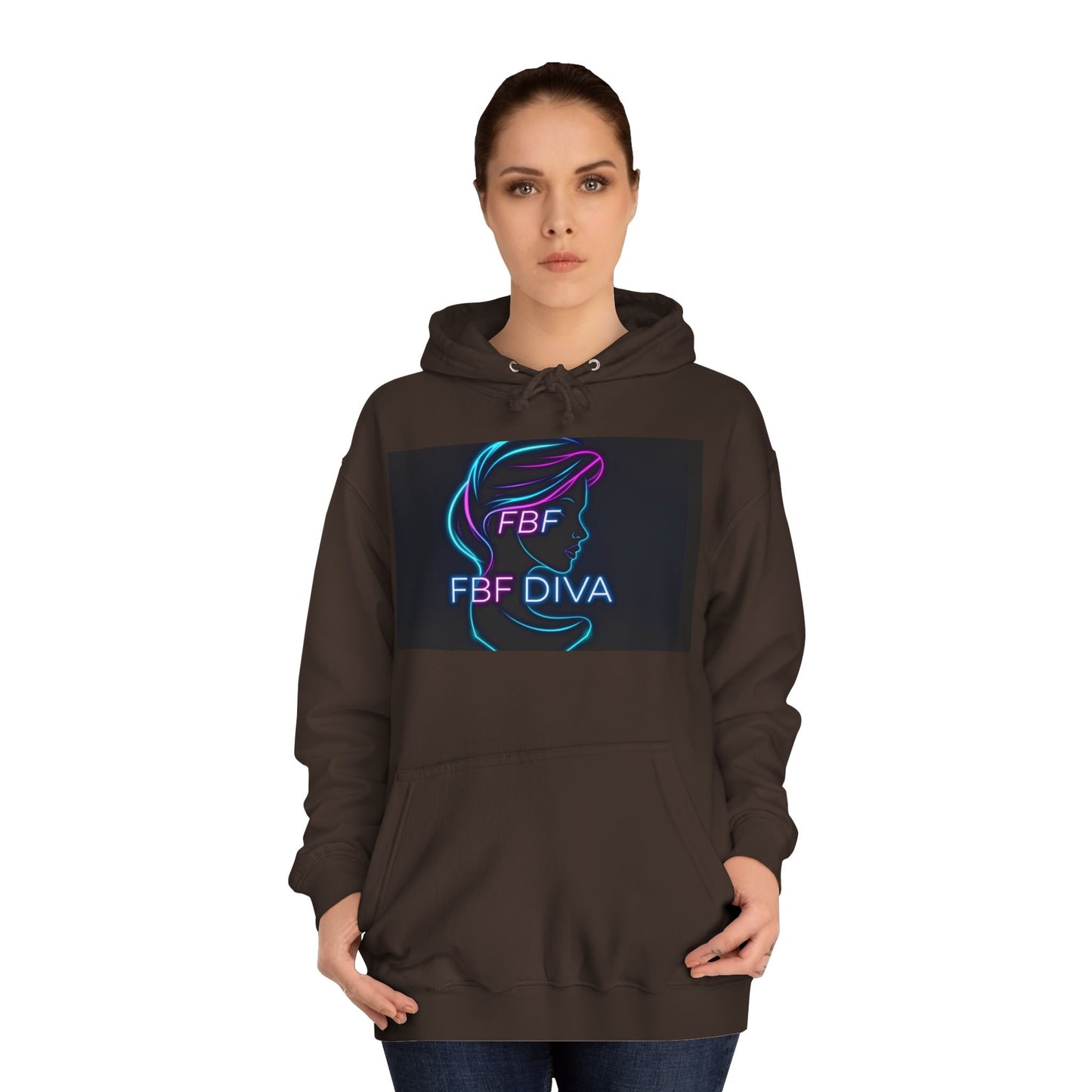 Neon FBF College Hoodie, Unisex Streetwear, Stylish Campus Apparel, Cozy Gift for Students, Trendy College Wear, FBF Diva Hoodie