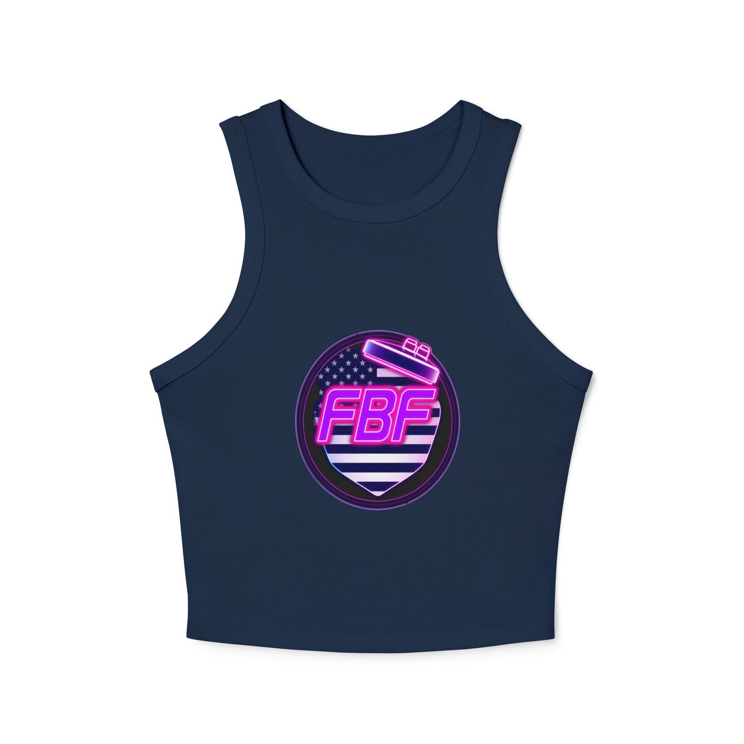 FBF Women's Micro Rib Racer Tank Top, Summer Top, Athletic Wear, Casual Outfit, Gift for Her, Workout Apparel