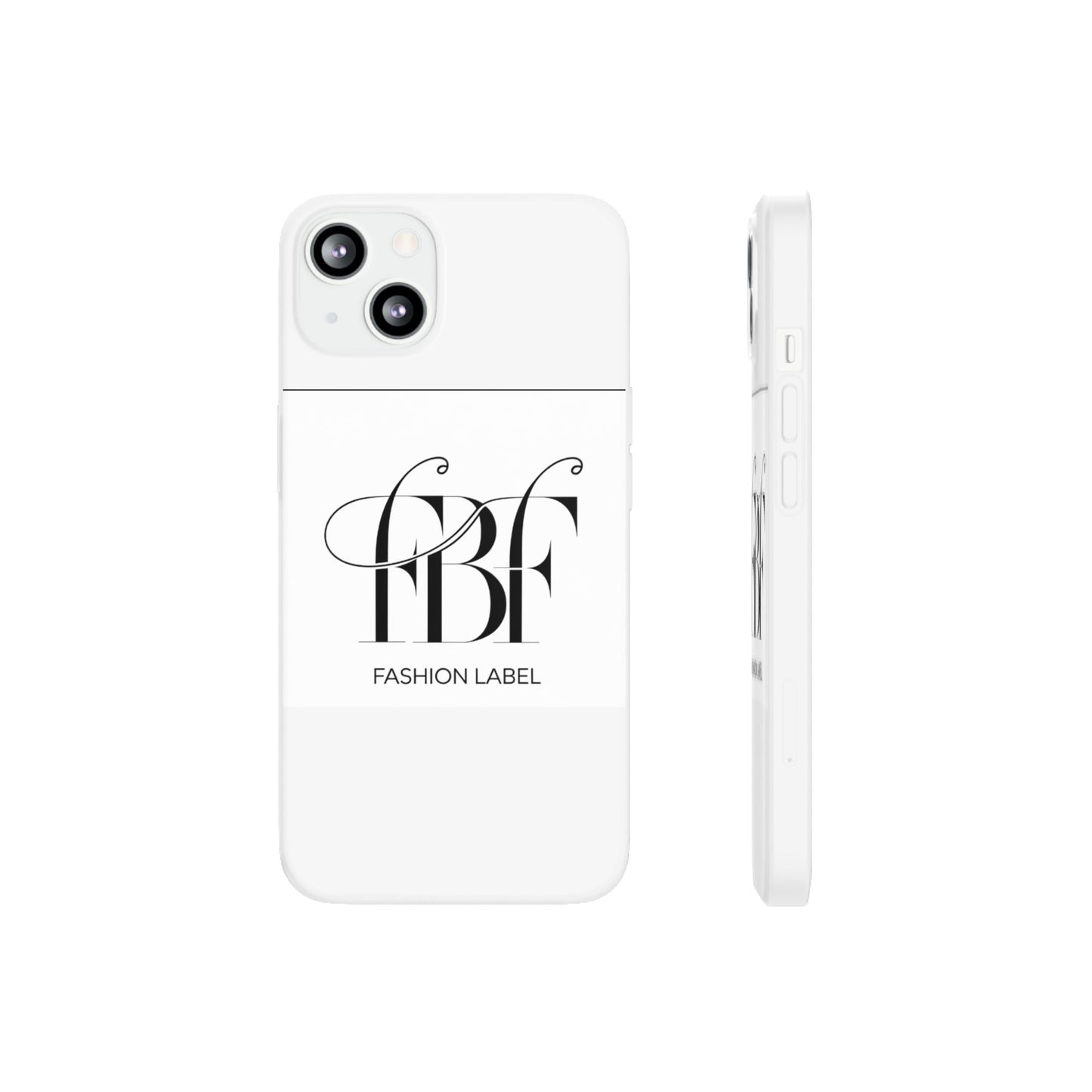 Chic Flexi Phone Case with Fashion Label Design