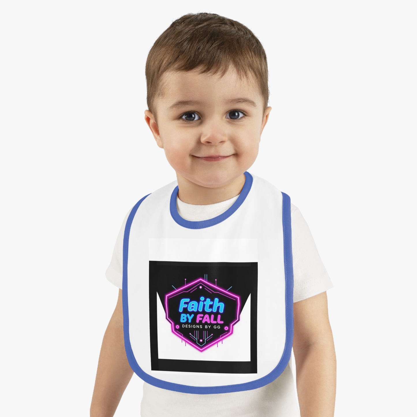 Baby Contrast Trim Jersey Bib