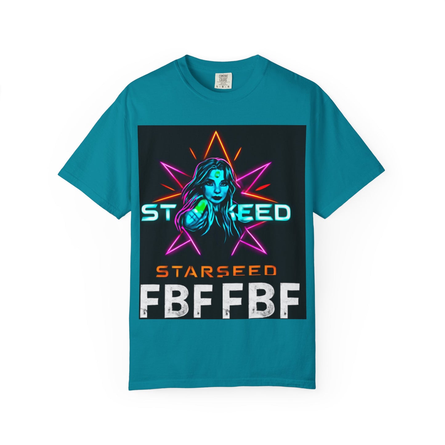Neon Graphic T-Shirt - Starseed FBF Tee, Unisex Fashion, Cool Gift, Festival Wear, Retro Style, Casual Streetwear