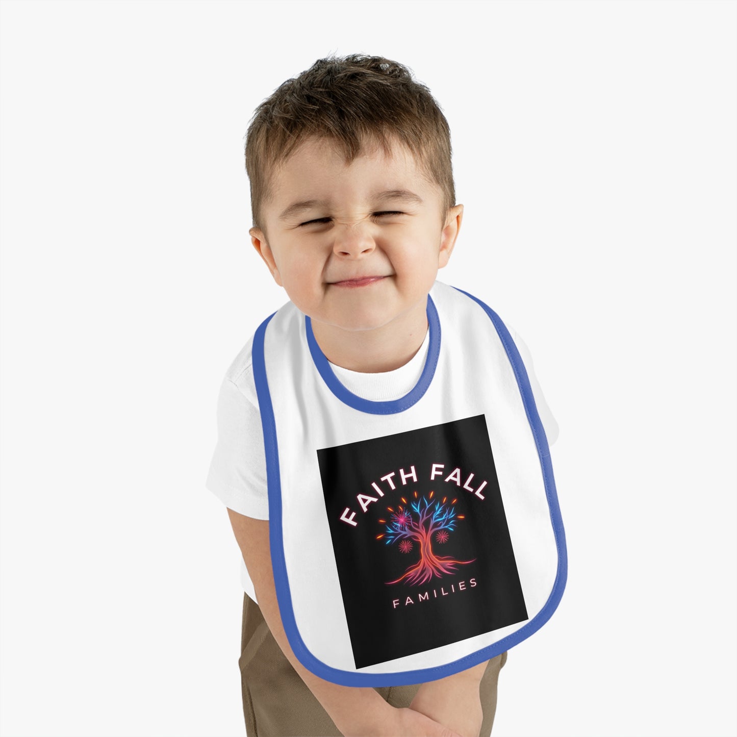 Baby Bib with Faith Fall Tree Design, Cute Baby Feeding Bib, Family Gift, Toddler Fashion, Fall Baby Shower Gift, Nursery Decor