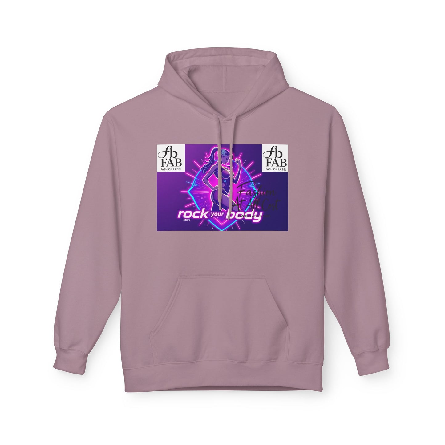 Rock Your Body Fleece Hoodie | Unisex Midweight Hoodie, Cozy Sweatshirt, Unique Gift for Fitness Lovers, Casual Wear, Music Inspired Apparel