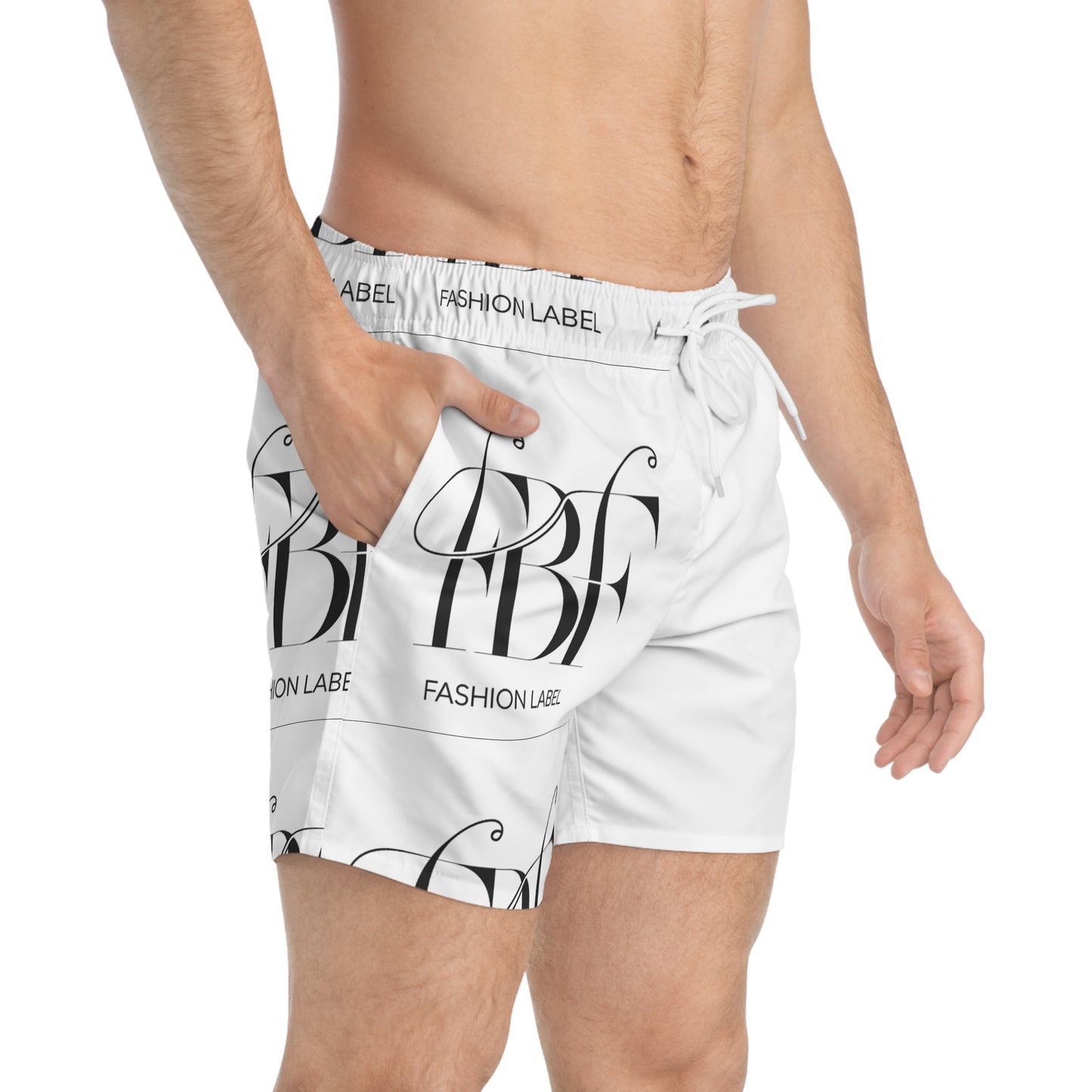 Stylish Swim Trunks with Fashion Label Design | Perfect for Summer, Beach Days, and Pool Parties