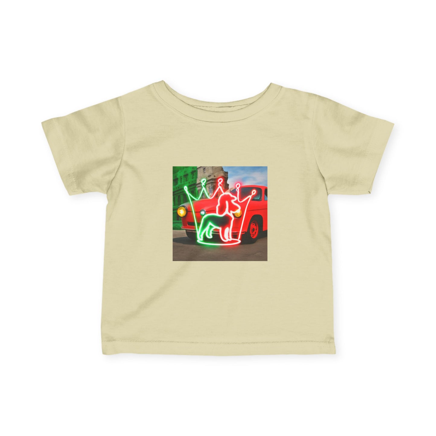 Infant Neon Light Tee, Cute Baby Shirt, Toddler Casual Wear, Holiday Outfit, Playful Gift Idea