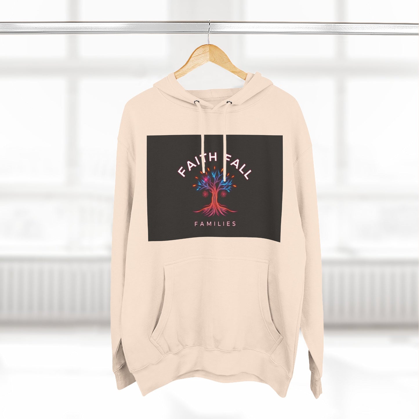 Faith Fall Families Fleece Hoodie, Gift for Faithful Friends, Cozy Layer, Casual Wear, Fall Fashion, Trendy Outfits, Family Gatherings