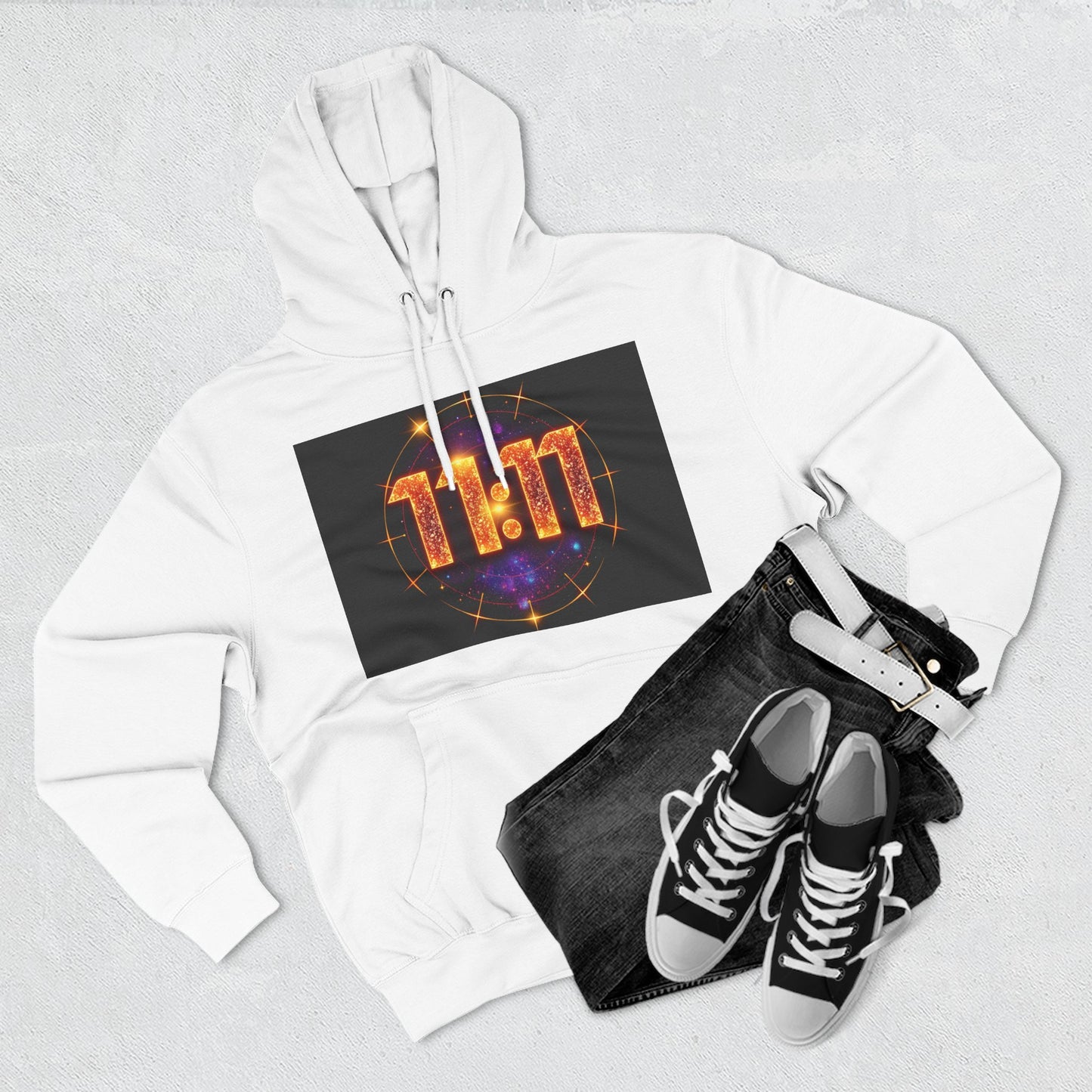 Fleece Hoodie with 11:11 & Superstar Birthrite Design, Cozy Sweatshirt for Spirituality, Affirmations, Astrology Gifts, Unisex Hoodie