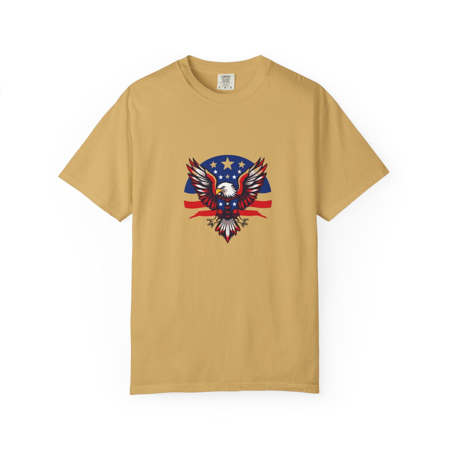 Patriotic T-Shirt with Eagle Graphic | Faith By Flag Tee, Unisex Apparel, Independence Day Shirt, Casual Wear, Gift for Veterans