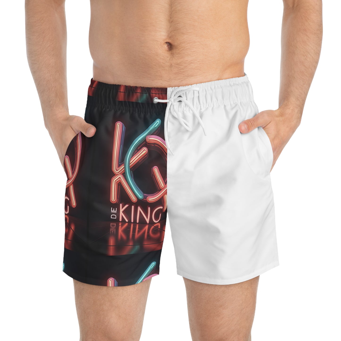 Neon King Swim Trunks - Stylish Poolside Shorts for Summer Fun