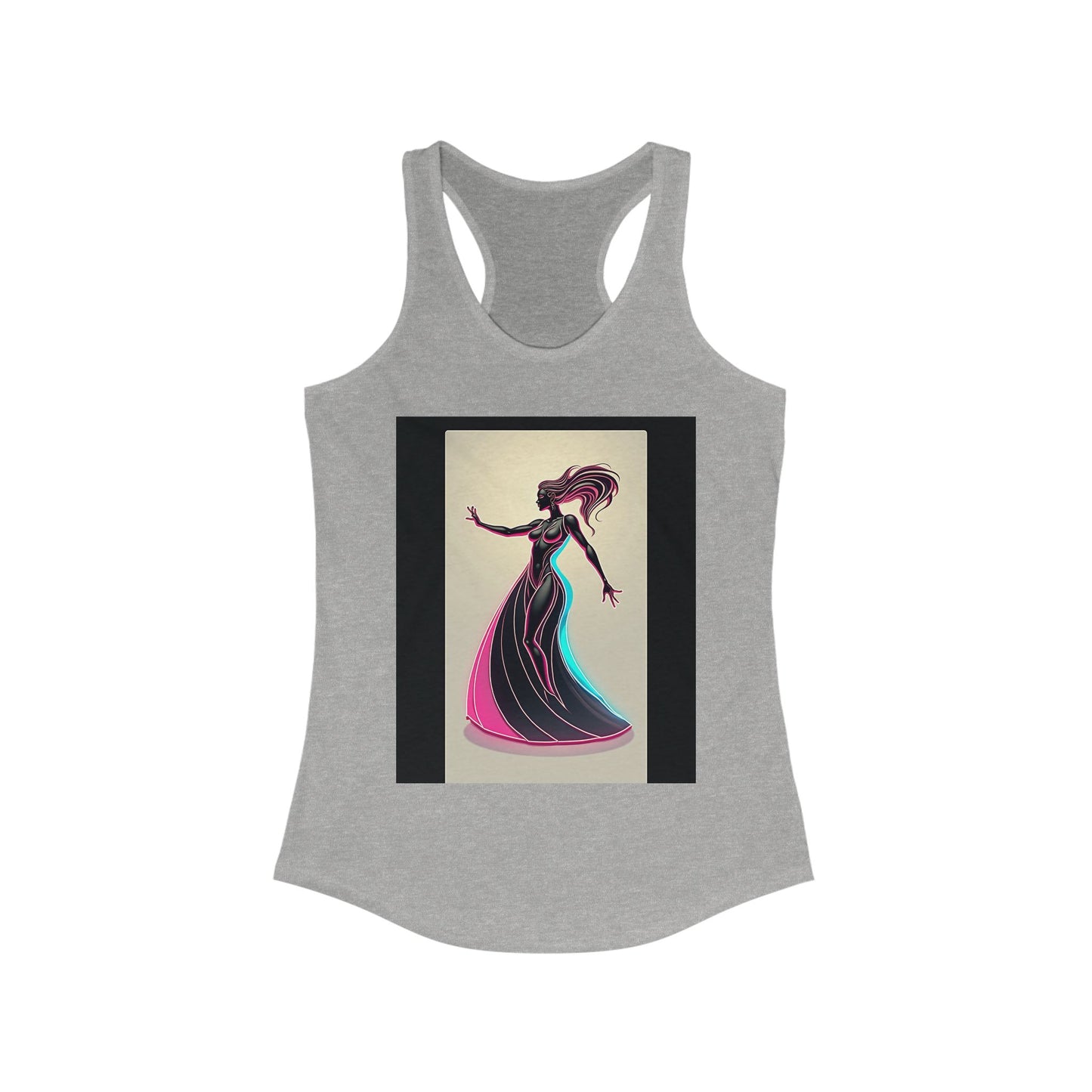Elegant Racerback Tank Top - Vibrant Lady Design for Fashion Lovers