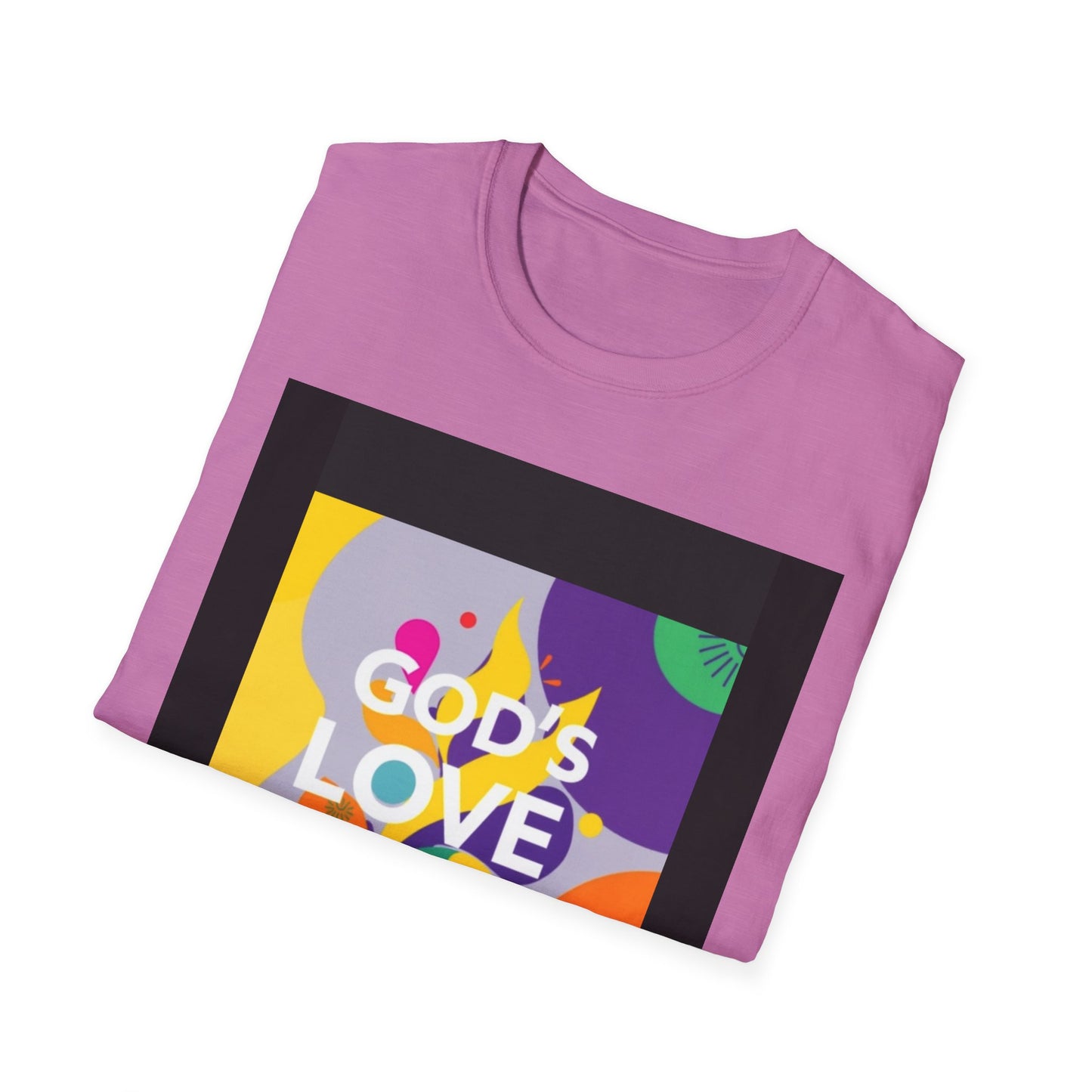 Unisex Softstyle T-Shirt with God's Love Design, Faith Shirt, Inspirational Tee, Christian Apparel, Gift for Believers, Everyday Wear