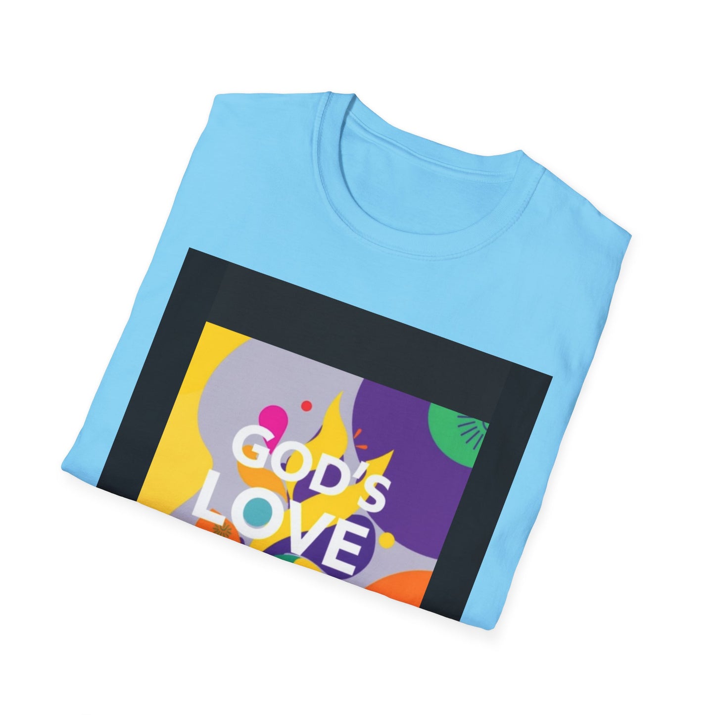 Unisex Softstyle T-Shirt with God's Love Design, Faith Shirt, Inspirational Tee, Christian Apparel, Gift for Believers, Everyday Wear
