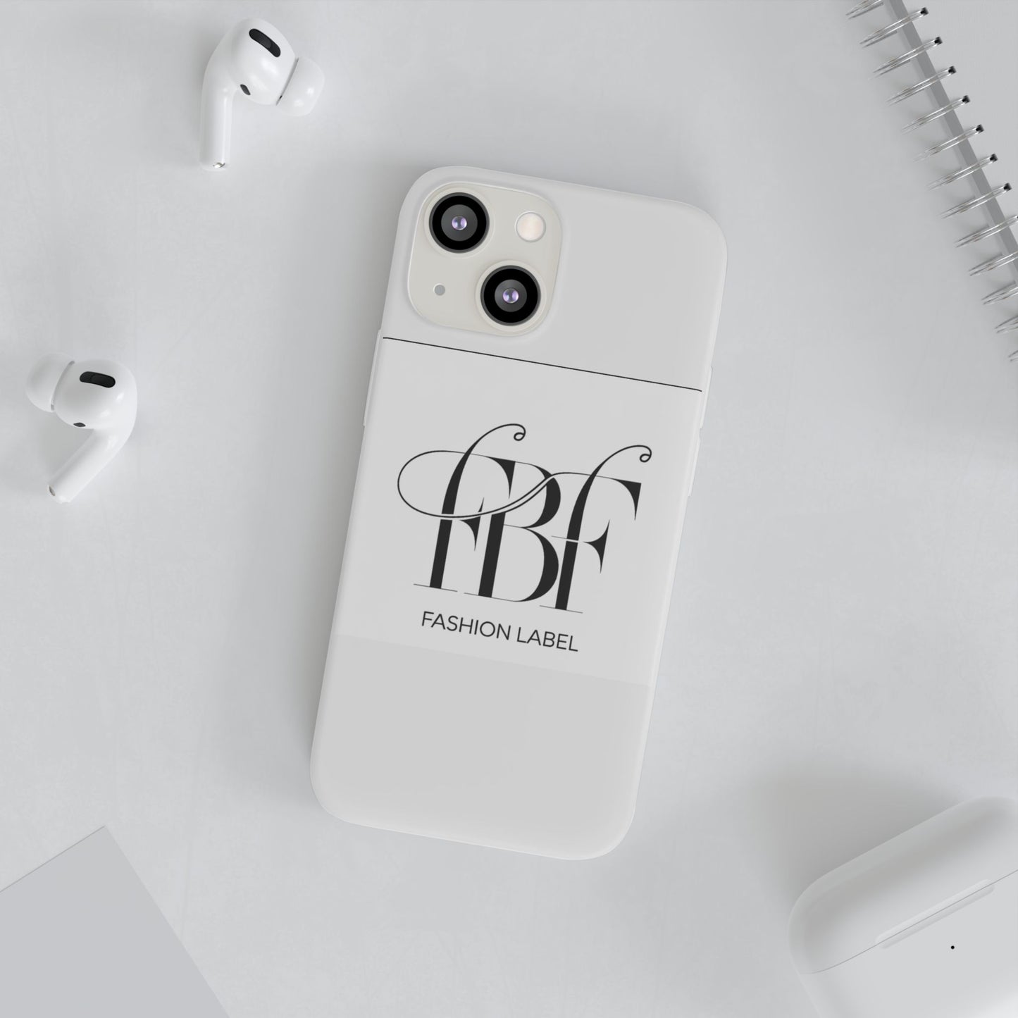 Chic Flexi Phone Case with Fashion Label Design