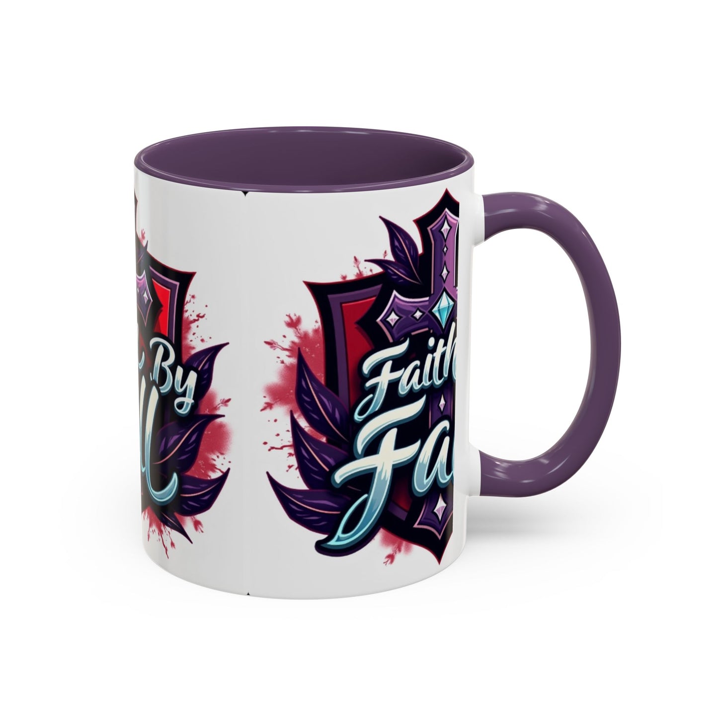 Faith By Fall Accent Coffee Mug, Inspirational Mug, Gift for Coffee Lovers, Autumn Decor, Fall Mugs, Personalized Drinkware
