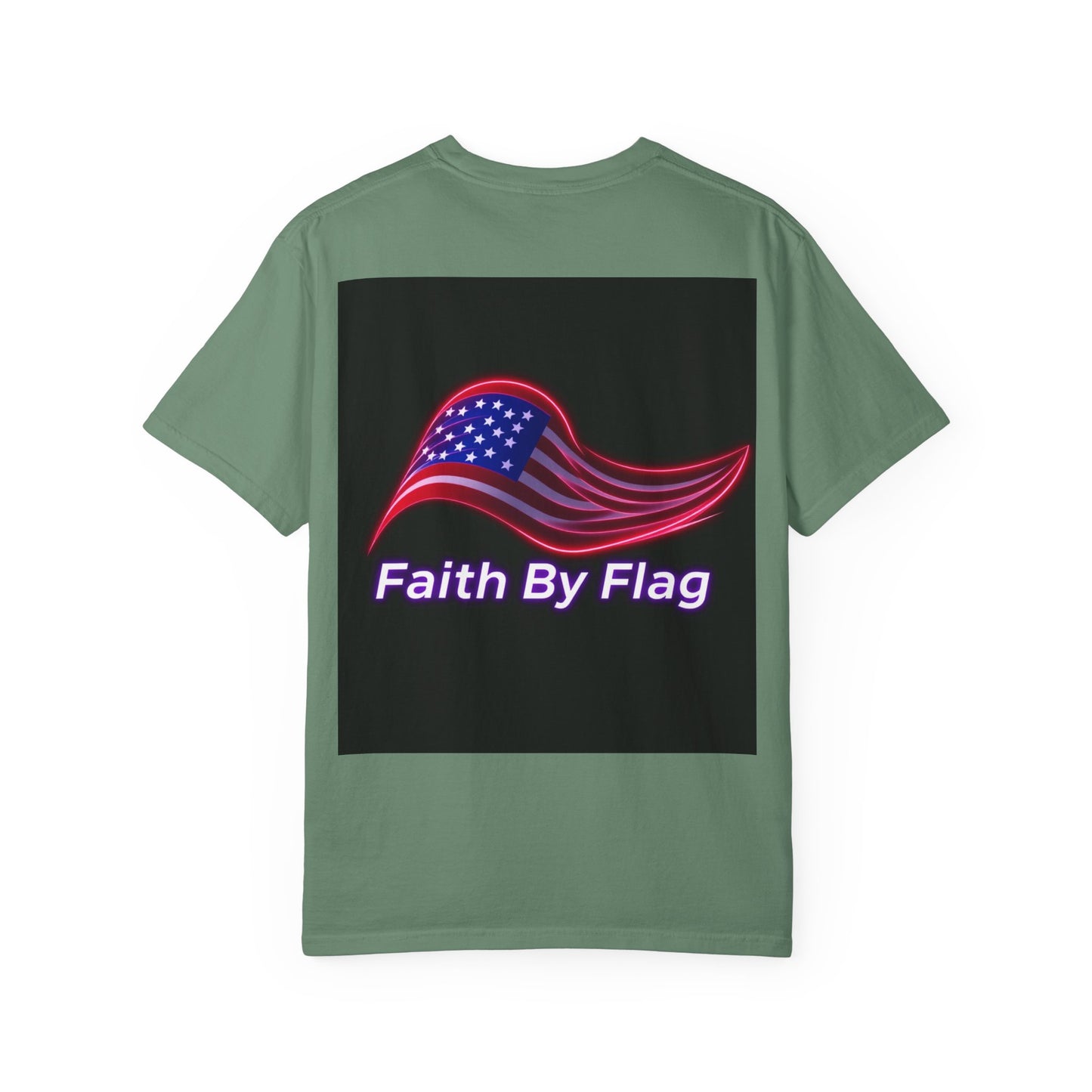 Patriotic T-Shirt with Eagle Graphic | Faith By Flag Tee, Unisex Apparel, Independence Day Shirt, Casual Wear, Gift for Veterans