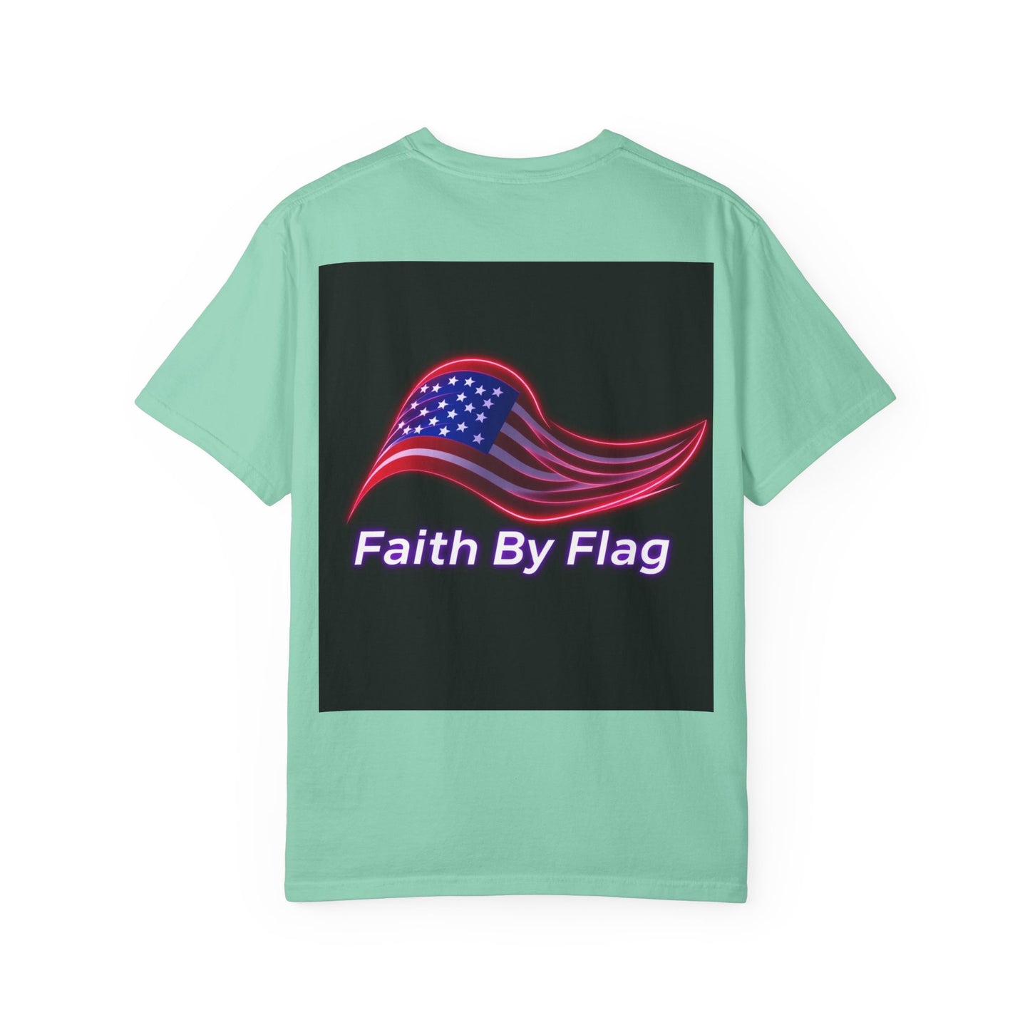 Patriotic T-Shirt with Eagle Graphic | Faith By Flag Tee, Unisex Apparel, Independence Day Shirt, Casual Wear, Gift for Veterans