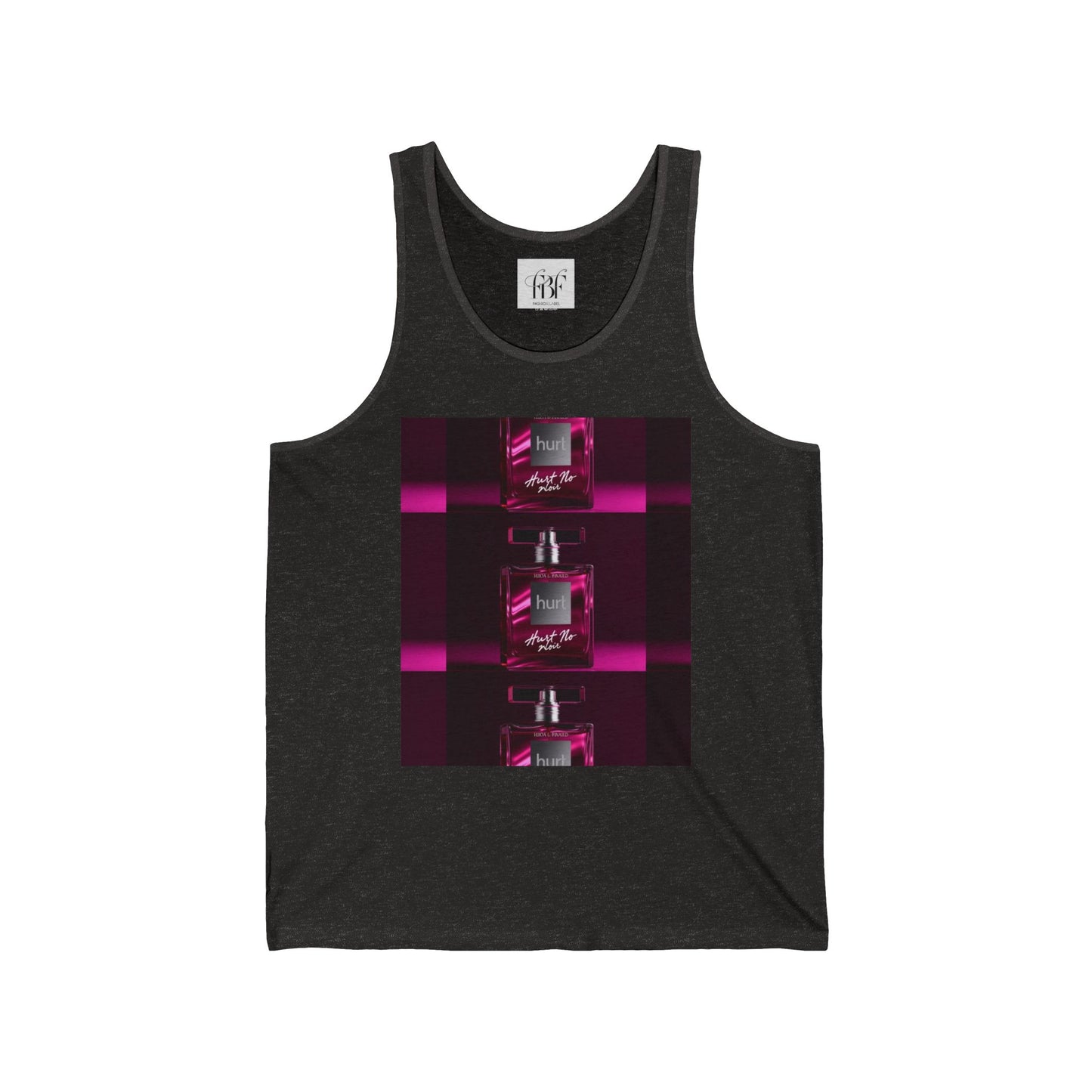 Unisex Jersey Tank - Stylish Pink Fragrance Graphic Tee
