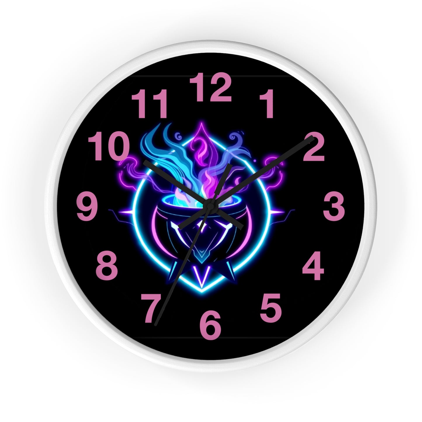 Mystical Flames Wall Clock - Unique Decorative Clock, Home Decor, Gift for Gamers, Fantasy Lovers, Modern Aesthetic