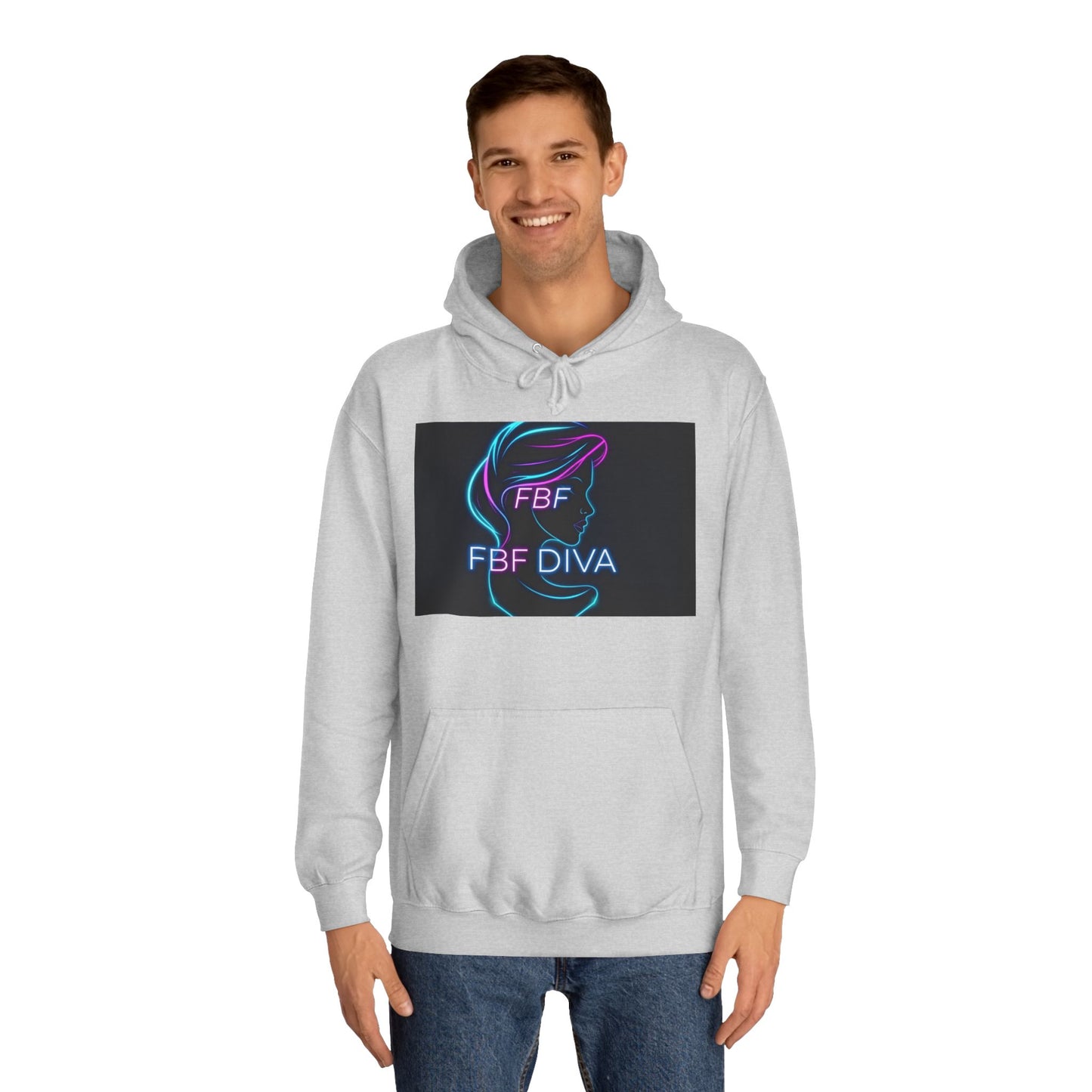 Neon FBF College Hoodie, Unisex Streetwear, Stylish Campus Apparel, Cozy Gift for Students, Trendy College Wear, FBF Diva Hoodie