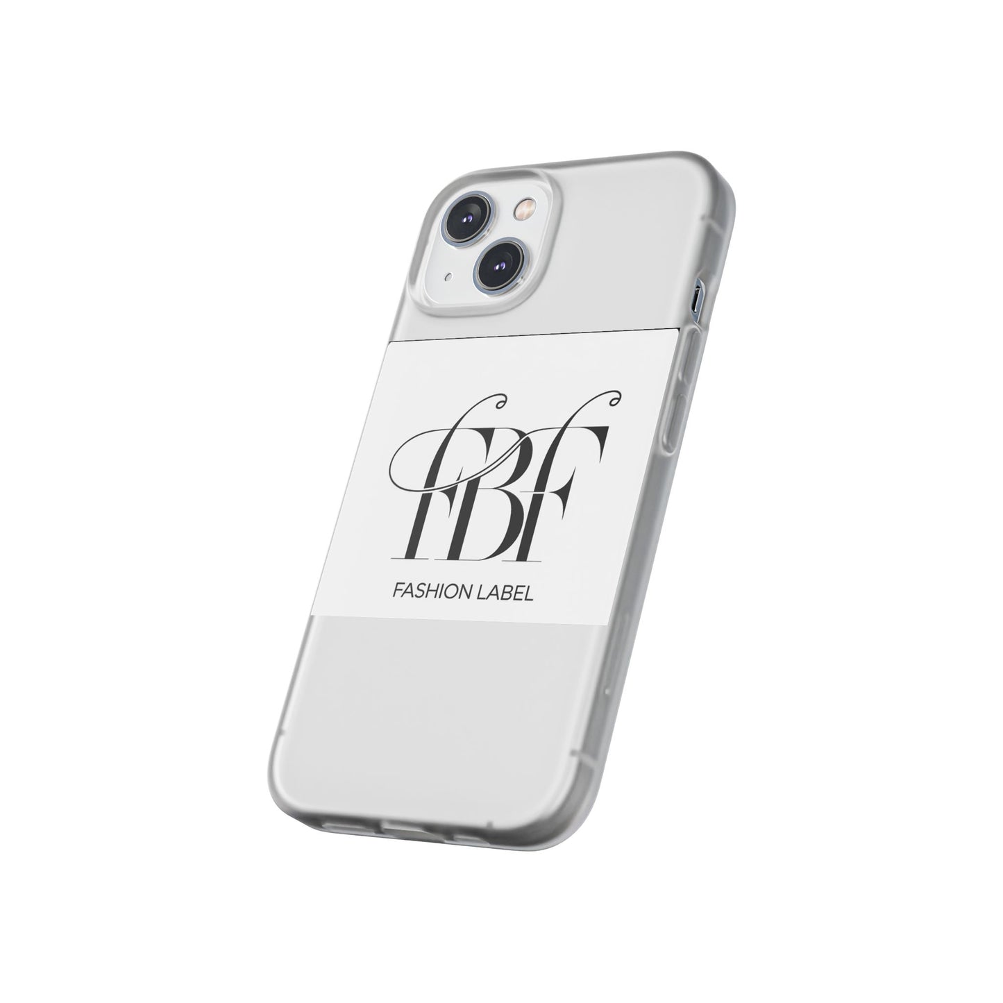 Chic Flexi Phone Case with Fashion Label Design