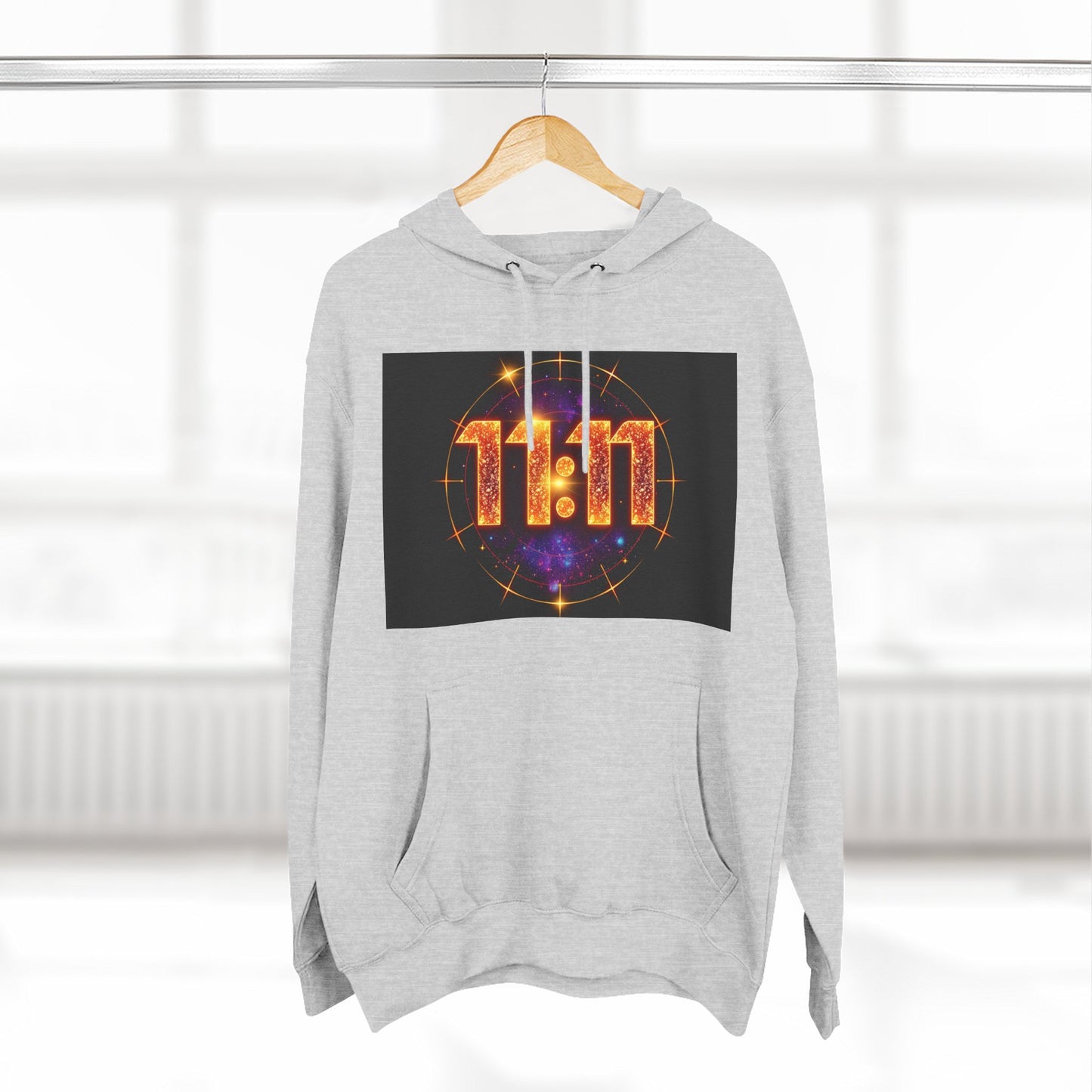 Fleece Hoodie with 11:11 & Superstar Birthrite Design, Cozy Sweatshirt for Spirituality, Affirmations, Astrology Gifts, Unisex Hoodie