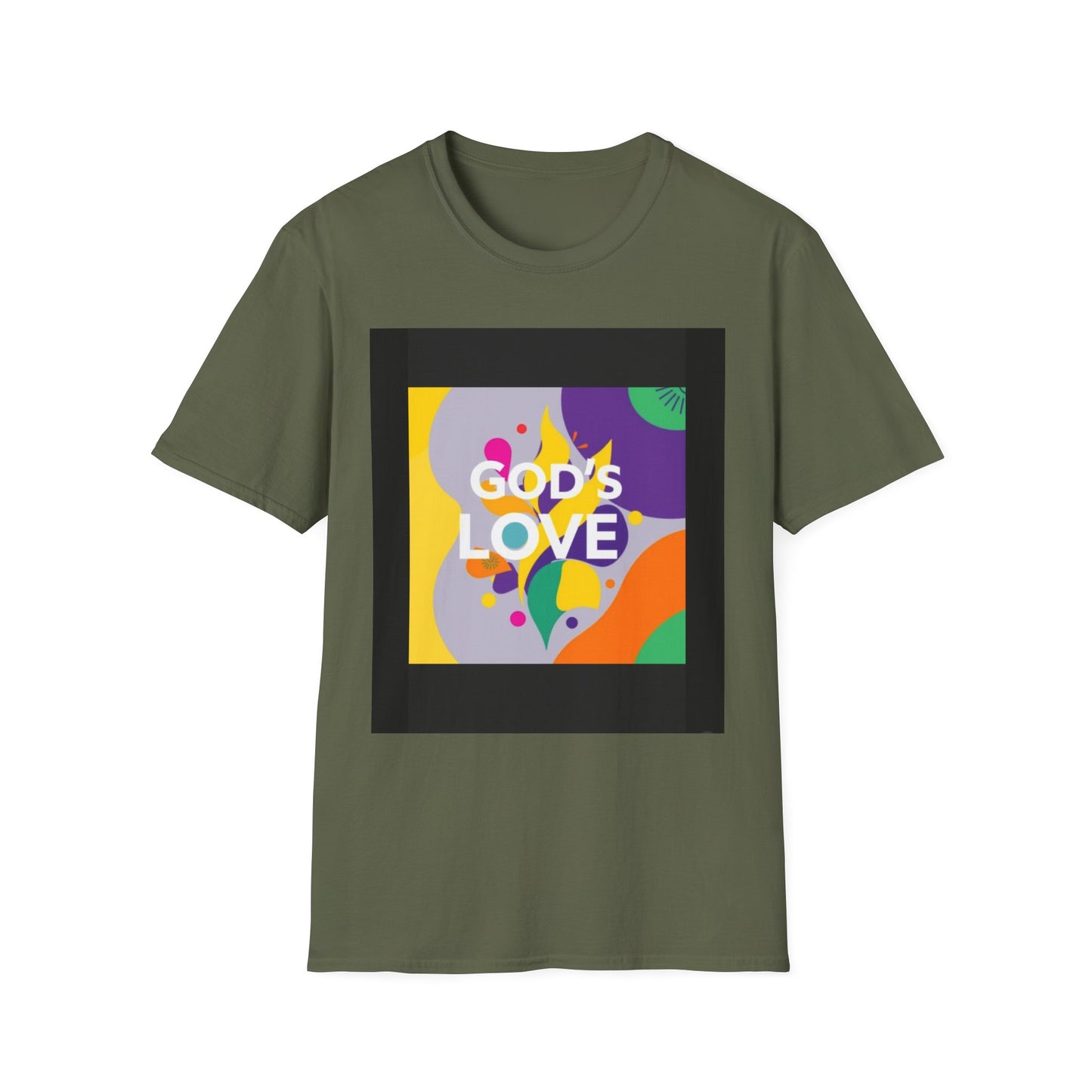 Unisex Softstyle T-Shirt with God's Love Design, Faith Shirt, Inspirational Tee, Christian Apparel, Gift for Believers, Everyday Wear