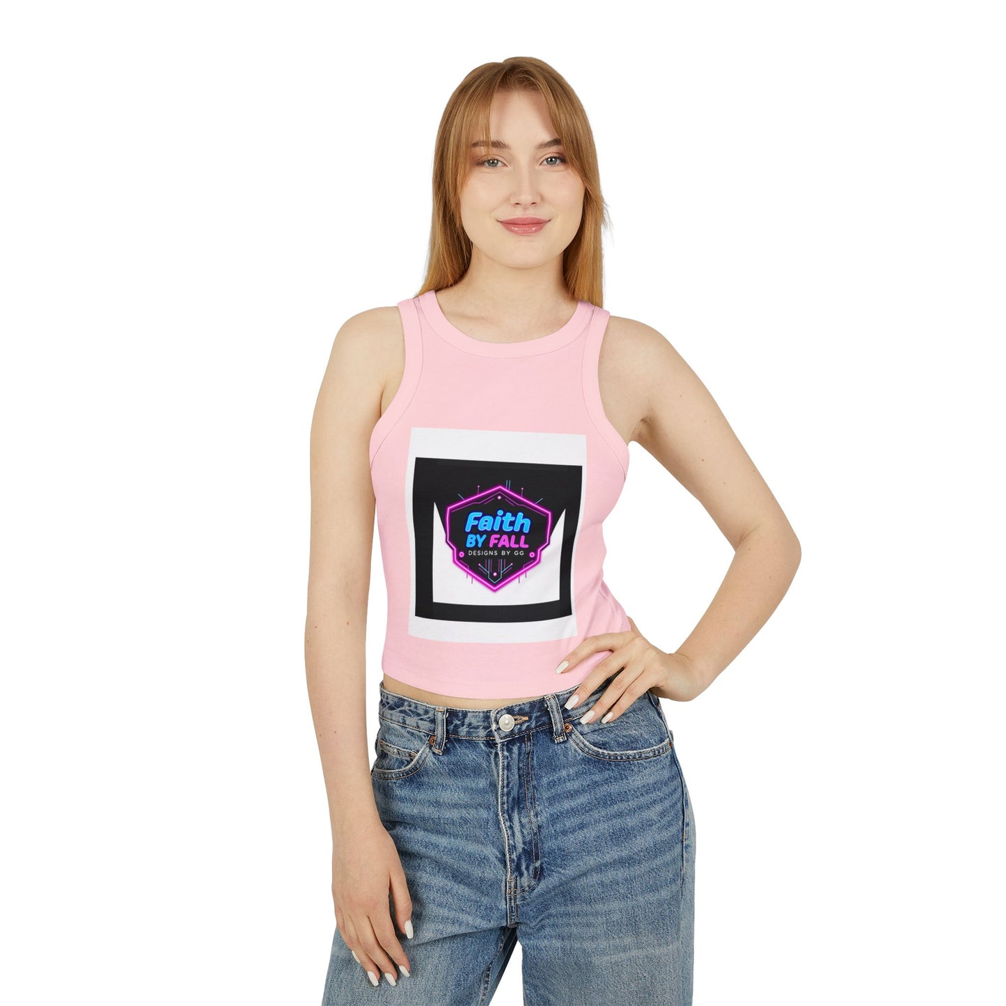 Faith by Fall Women's Crop Tank, Stylish Summer Top, Festival Wear, Workout Gear, Fashionable Gift for Her