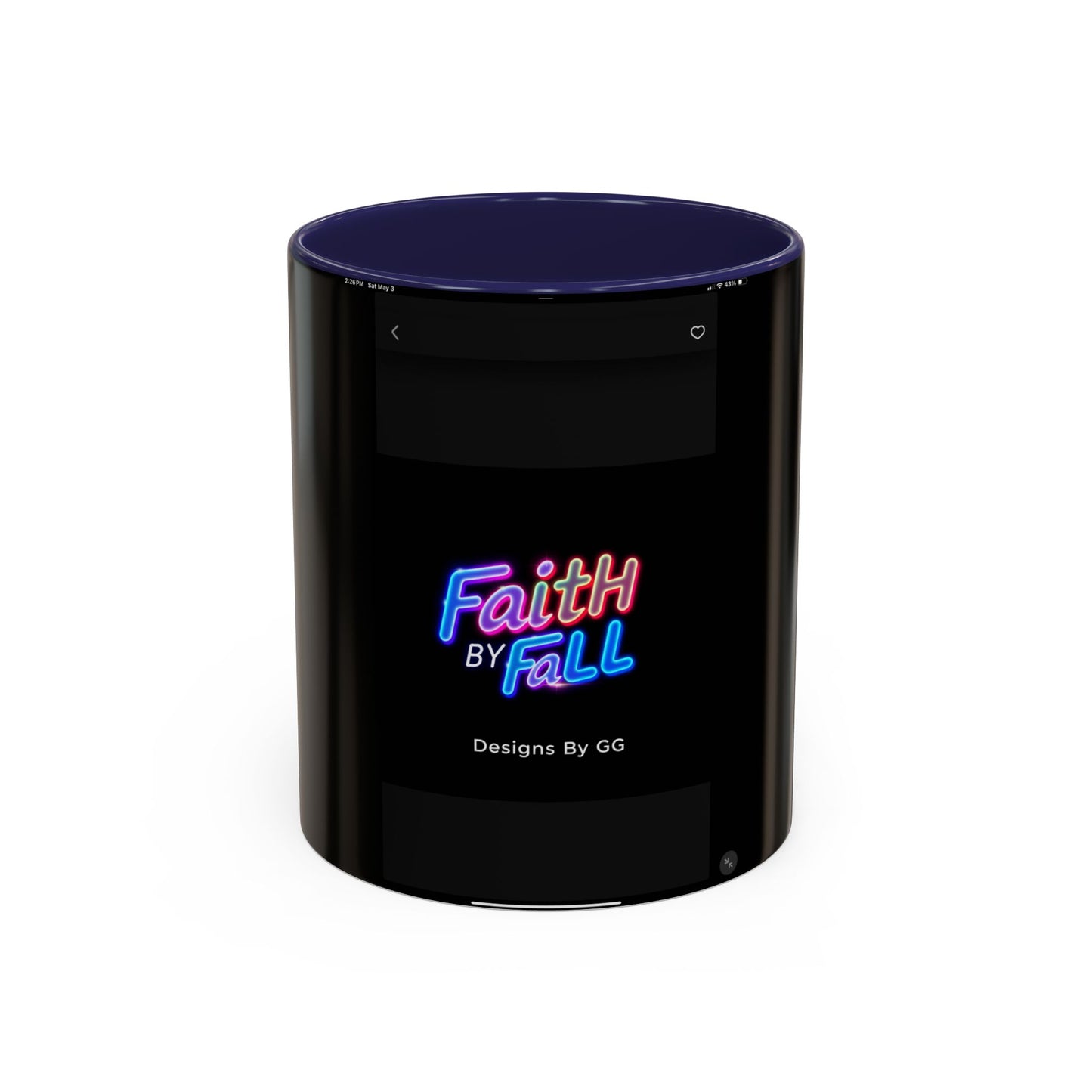 Faith by Fall Accent Coffee Mug - 11/15oz Black Ceramic Cup for Inspirational Gifts