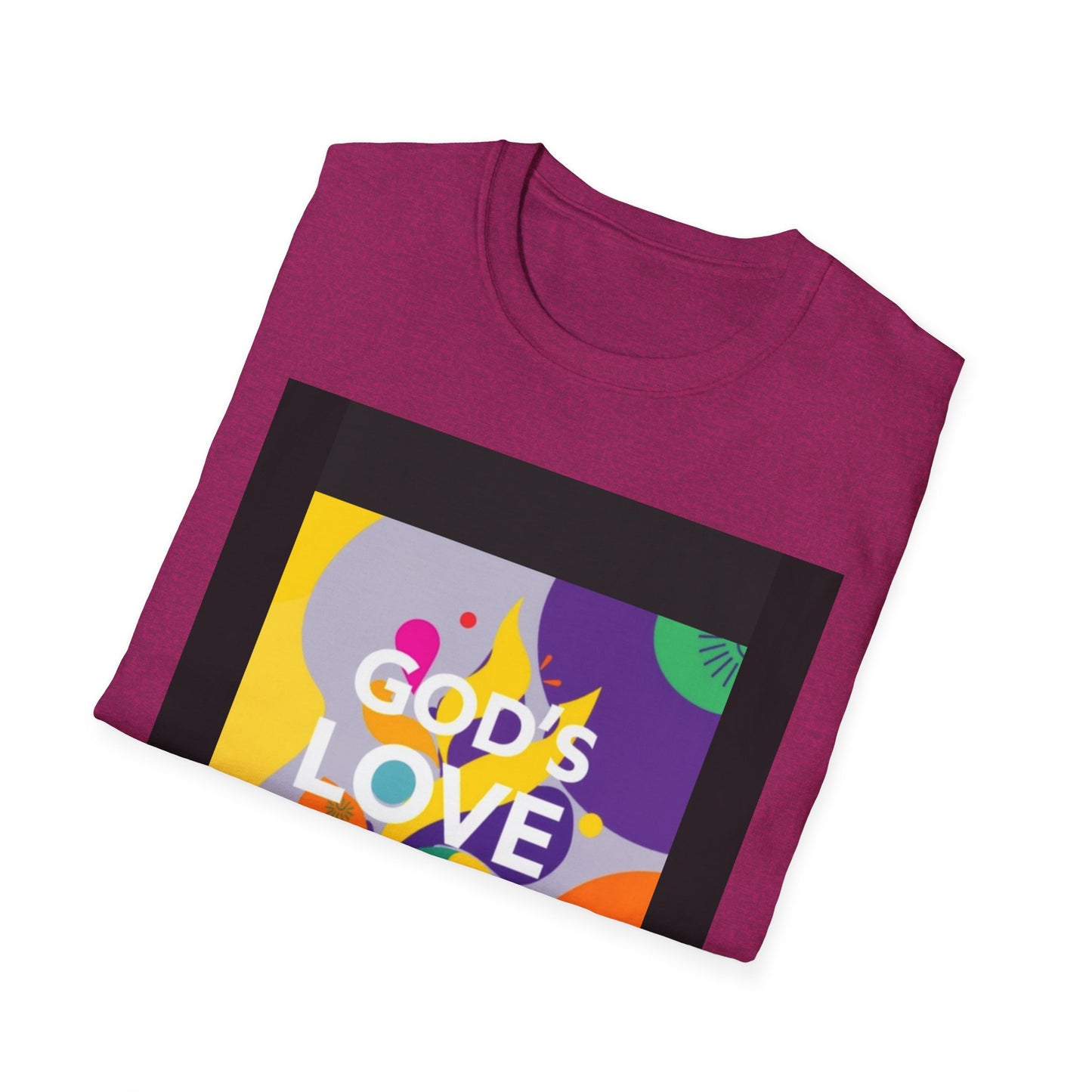 Unisex Softstyle T-Shirt with God's Love Design, Faith Shirt, Inspirational Tee, Christian Apparel, Gift for Believers, Everyday Wear
