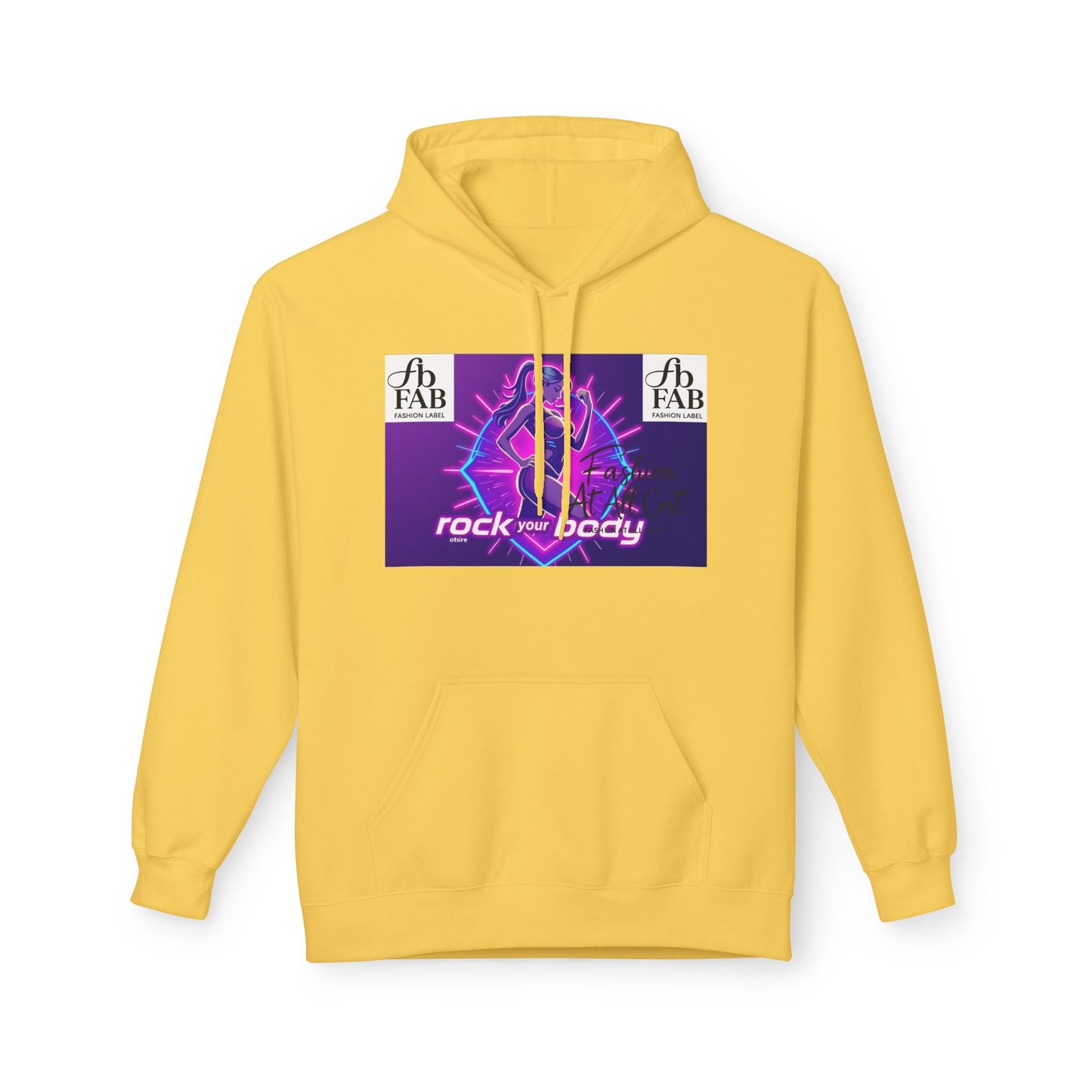 Rock Your Body Fleece Hoodie | Unisex Midweight Hoodie, Cozy Sweatshirt, Unique Gift for Fitness Lovers, Casual Wear, Music Inspired Apparel