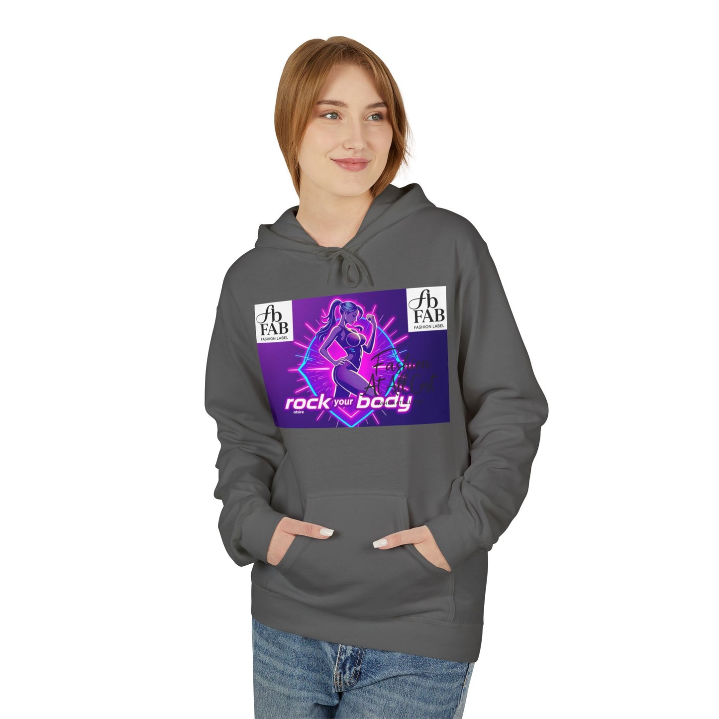 Rock Your Body Fleece Hoodie | Unisex Midweight Hoodie, Cozy Sweatshirt, Unique Gift for Fitness Lovers, Casual Wear, Music Inspired Apparel