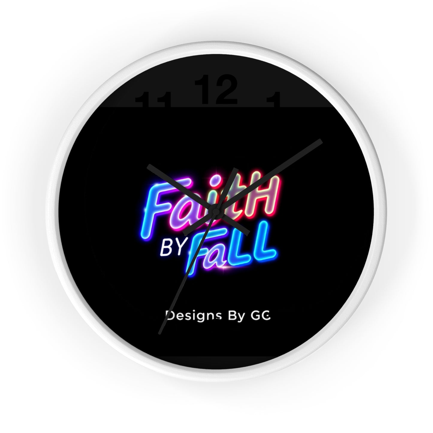 Neon Faith Wall Clock - Inspirational Home Decor | Designs by GG