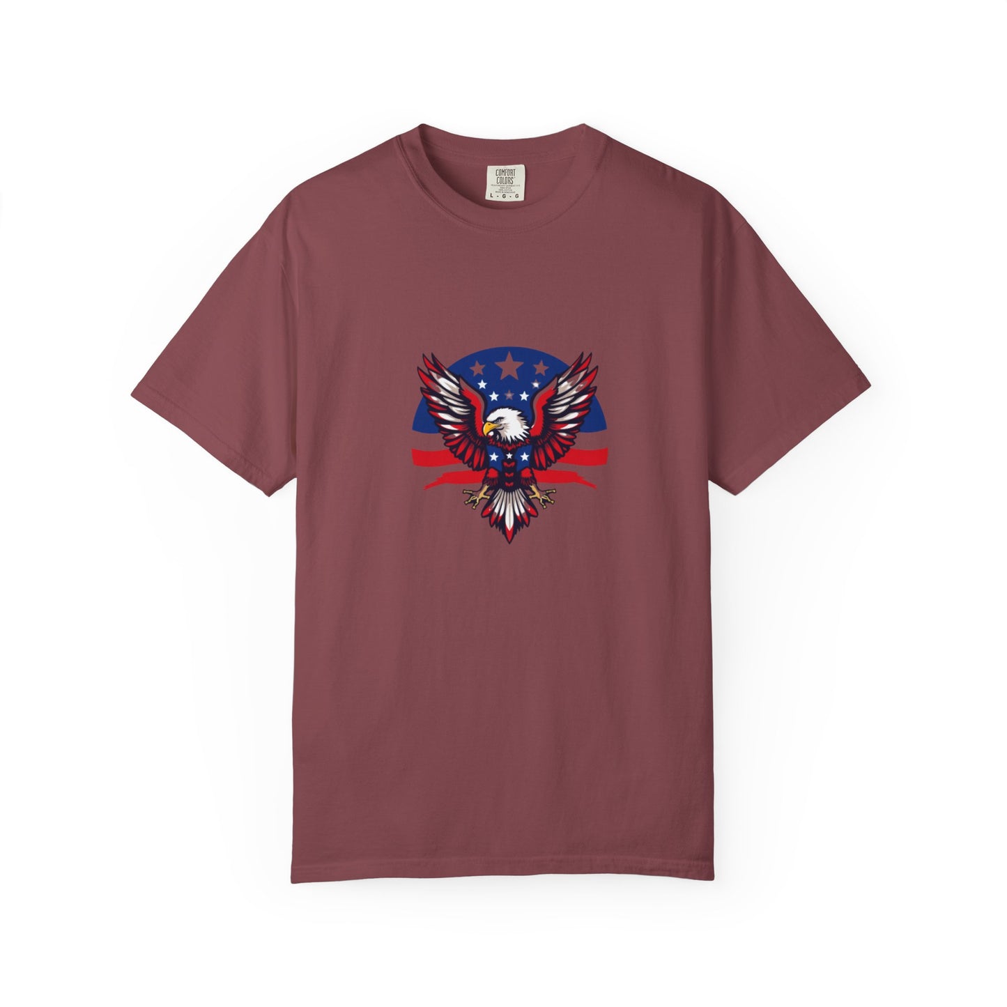 Patriotic T-Shirt with Eagle Graphic | Faith By Flag Tee, Unisex Apparel, Independence Day Shirt, Casual Wear, Gift for Veterans